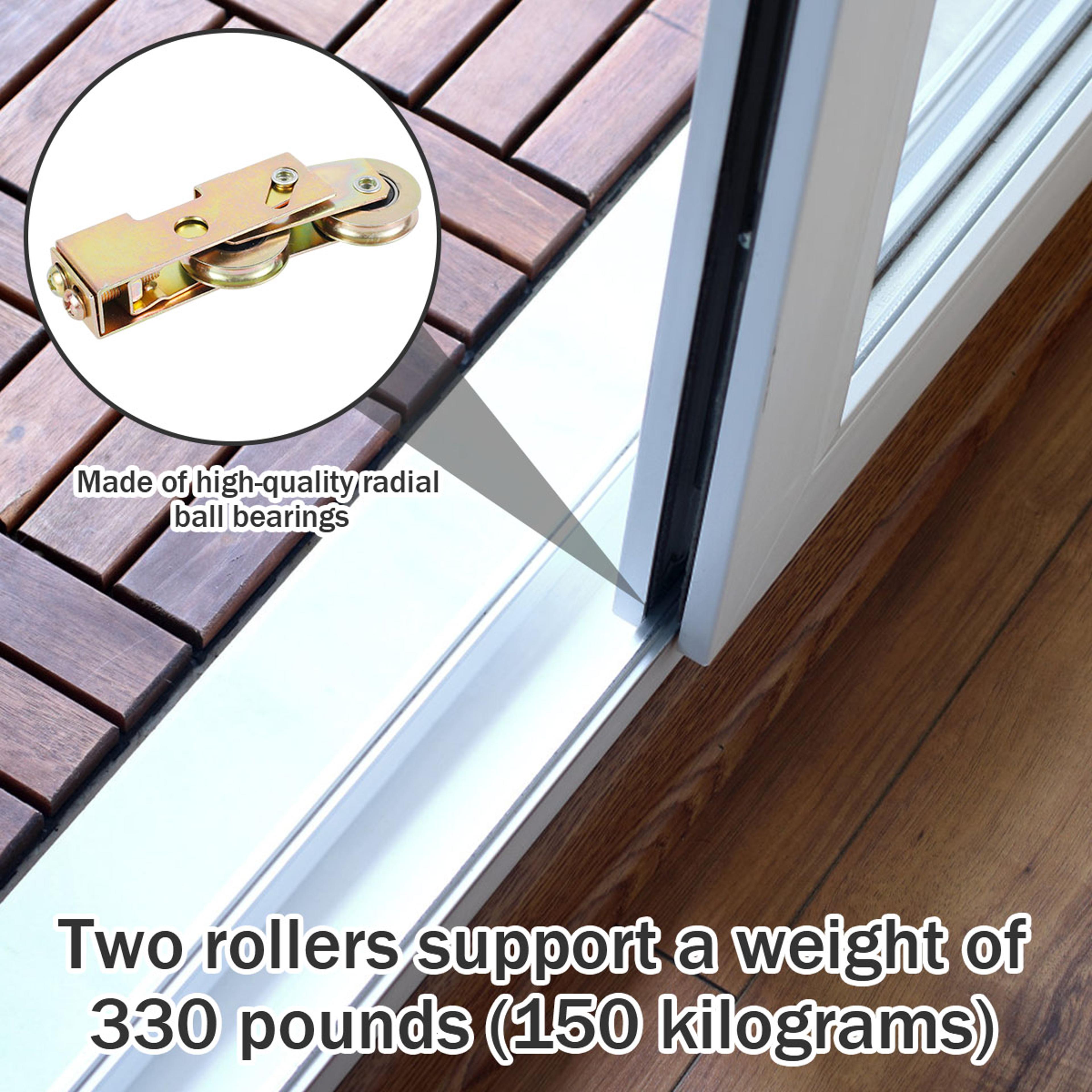 Double Wheel Sliding Patio Door Rollers Sturdy Sliding Door Tandem Roller Assembly Kit With Ball Be 2