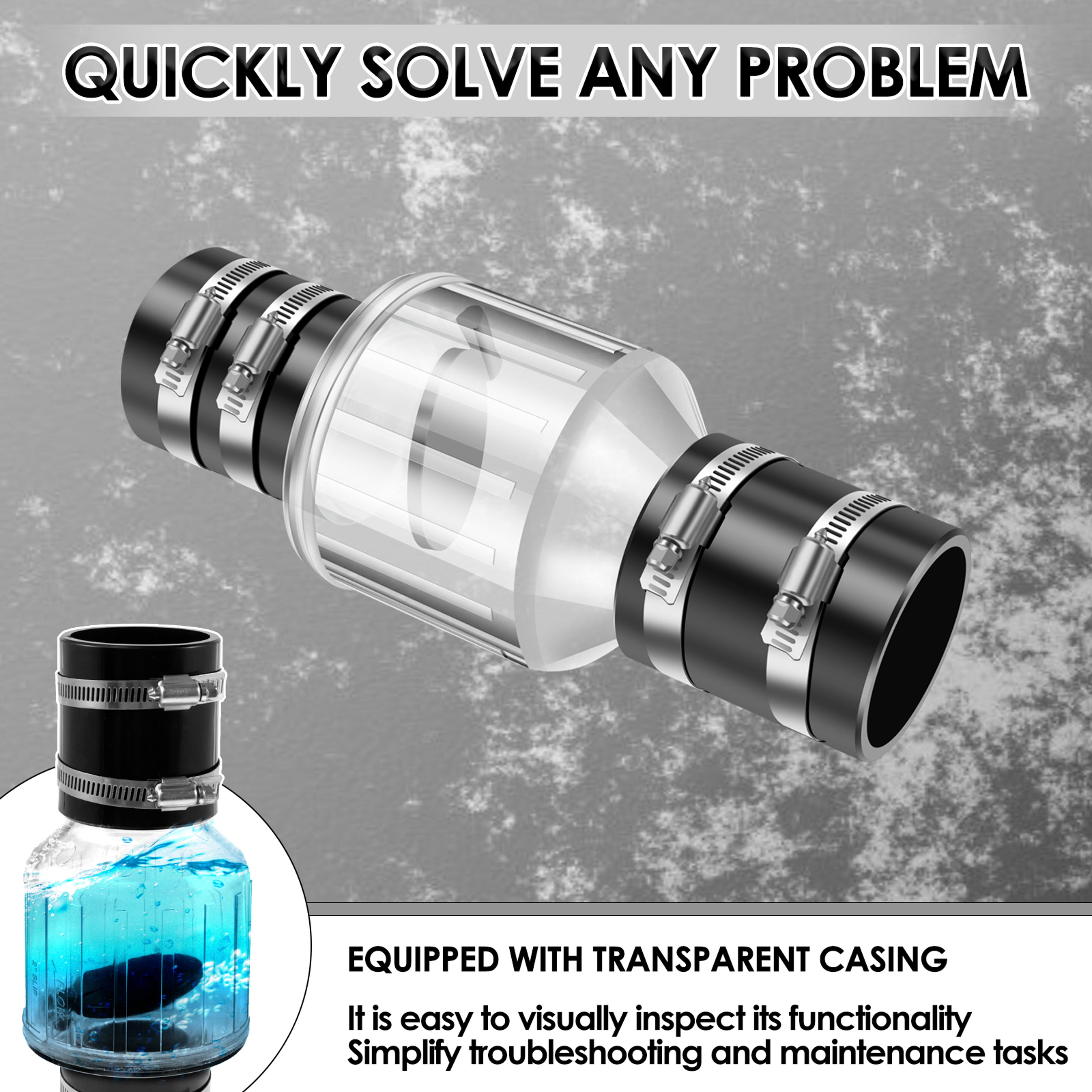 Sump Pump Check Valve With Silent Spring Loaded Flapper Replacement Sewage Pump Valve For Kitchen   4