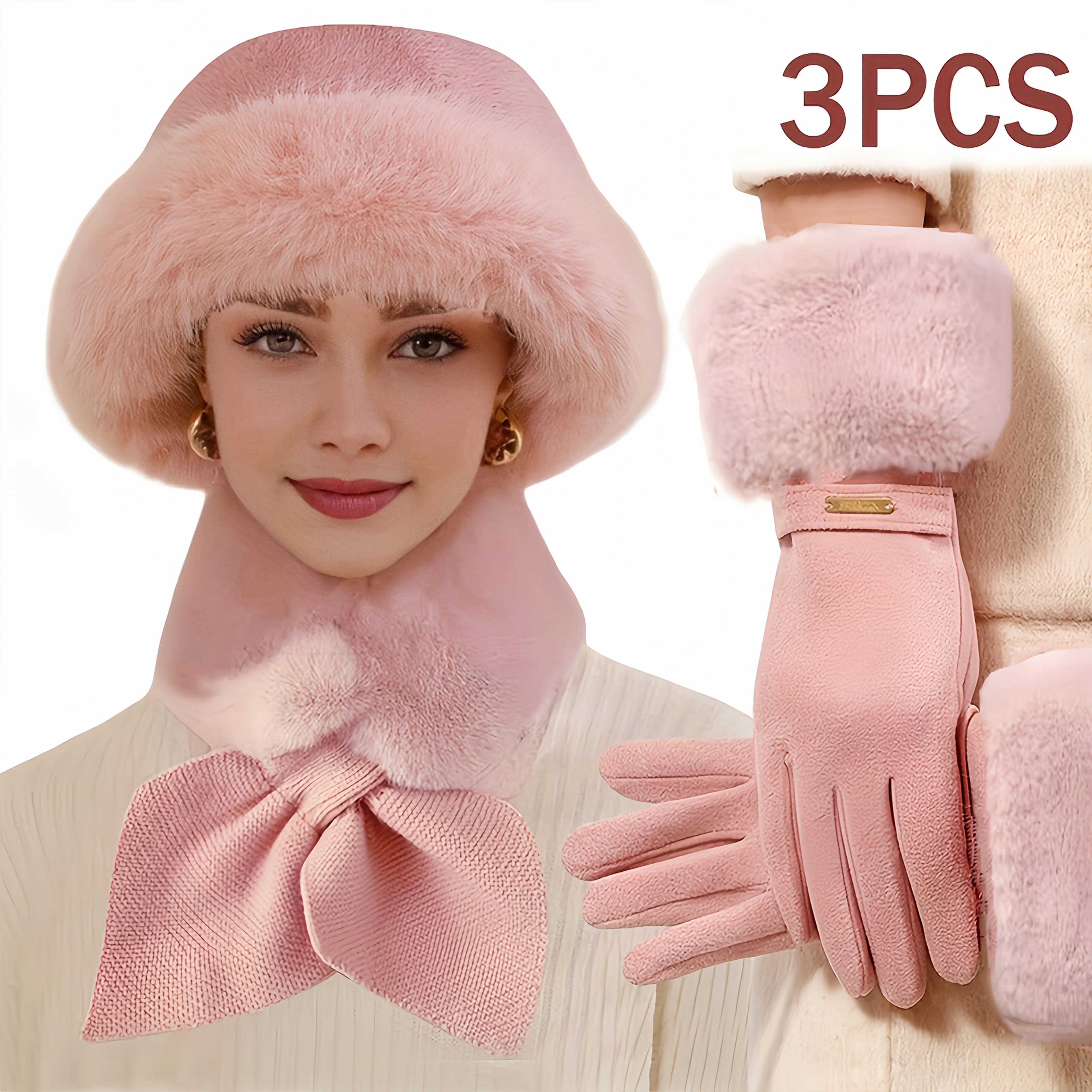 Womens Winter Set Hat Scarf  Gloves For Cold Weather Comfort 6