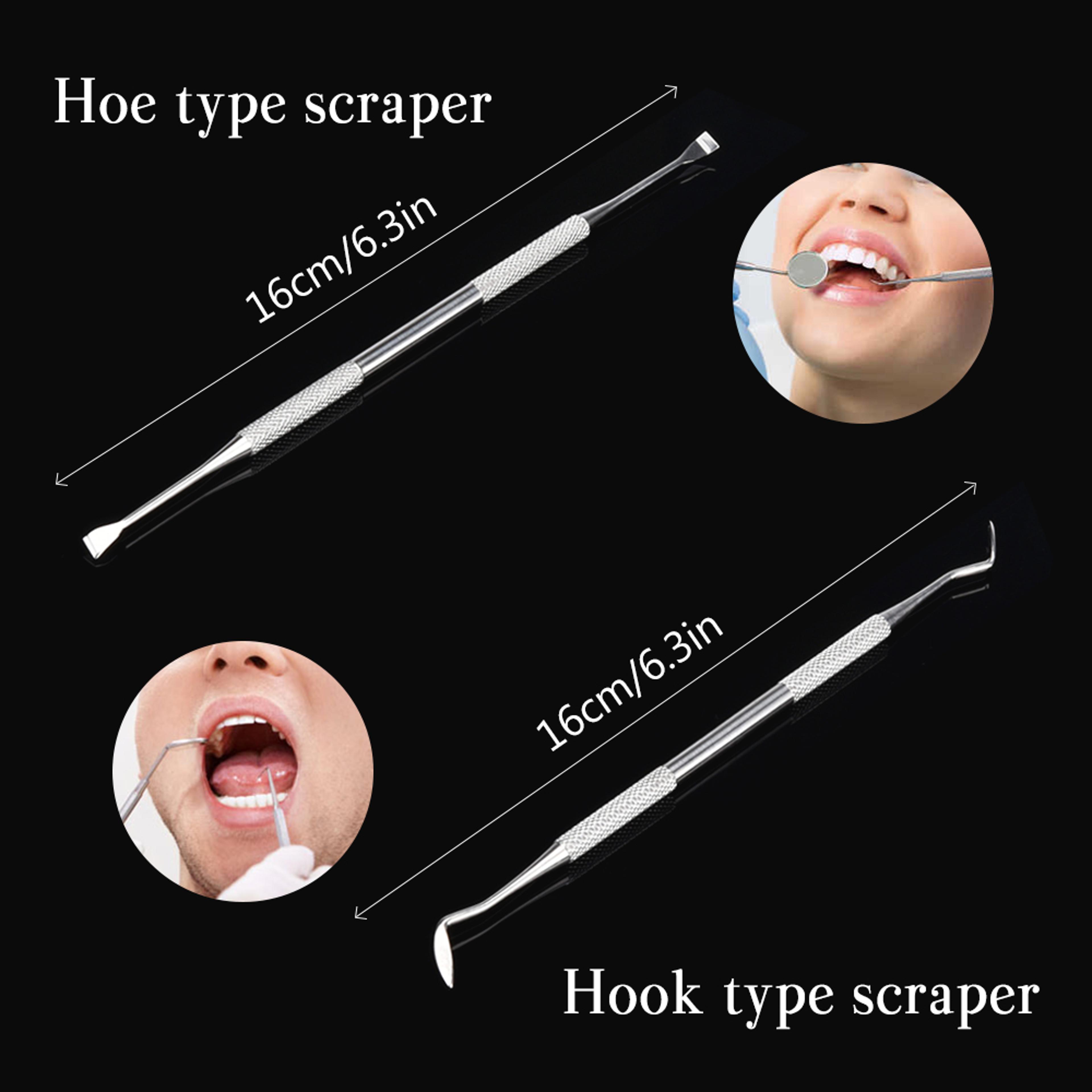 Stainless Steel Dental Hygiene Kit  Tartar Scraper  Plaque Remover Teeth Cleaning Set 1