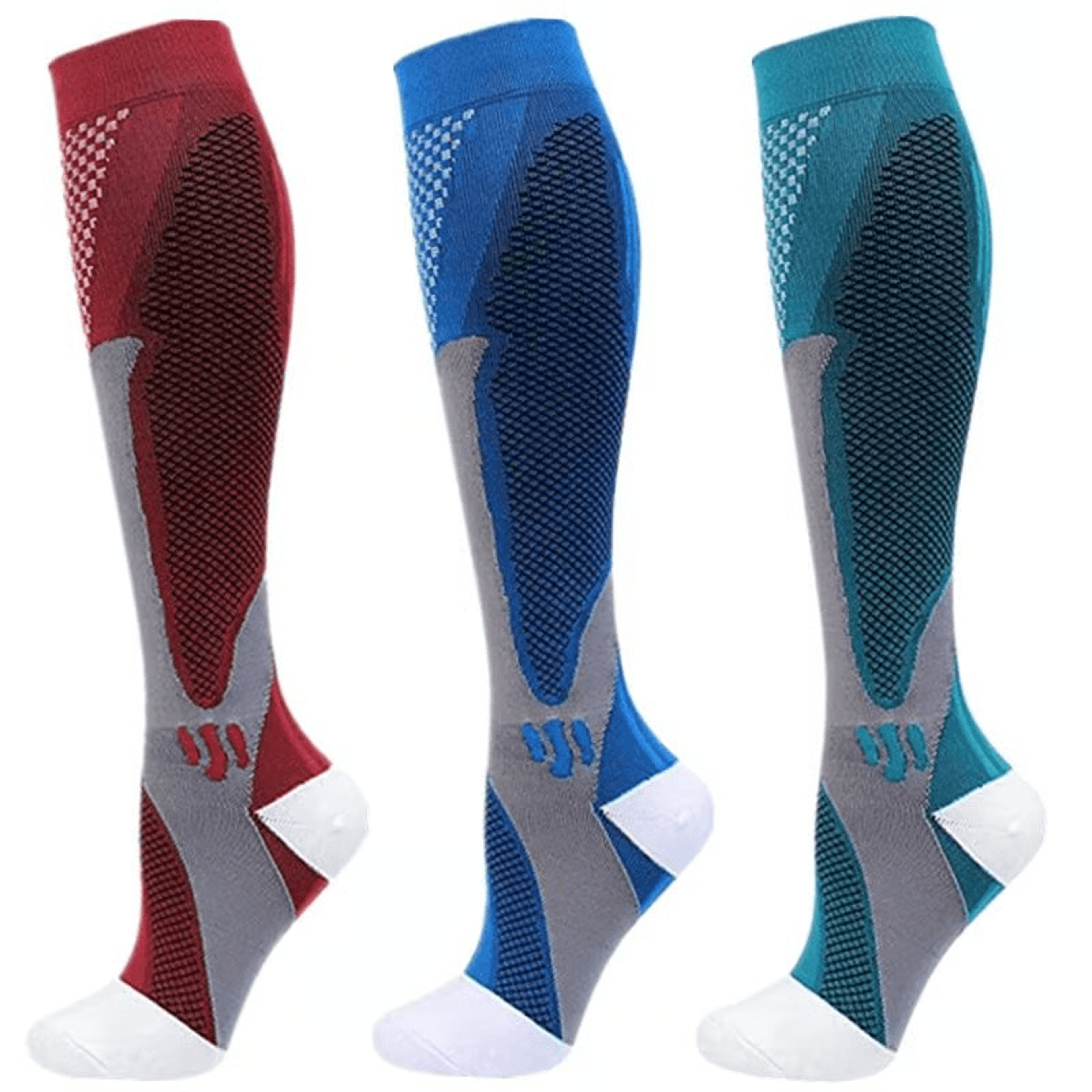 30 MmHg Compression Socks For Men  Women  3 Pair Set For Diabetes Swelling  Recovery 5