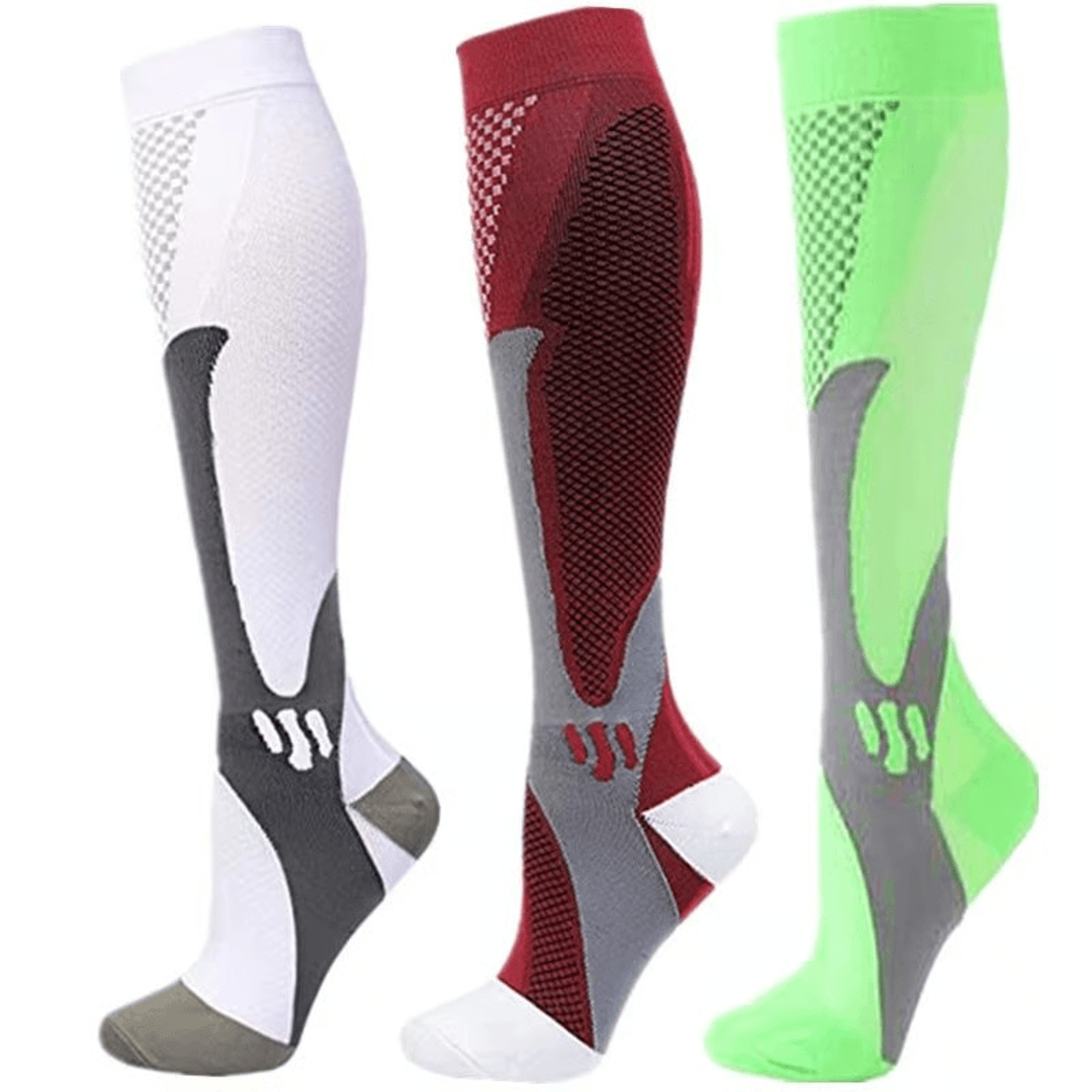30 MmHg Compression Socks For Men  Women  3 Pair Set For Diabetes Swelling  Recovery 8