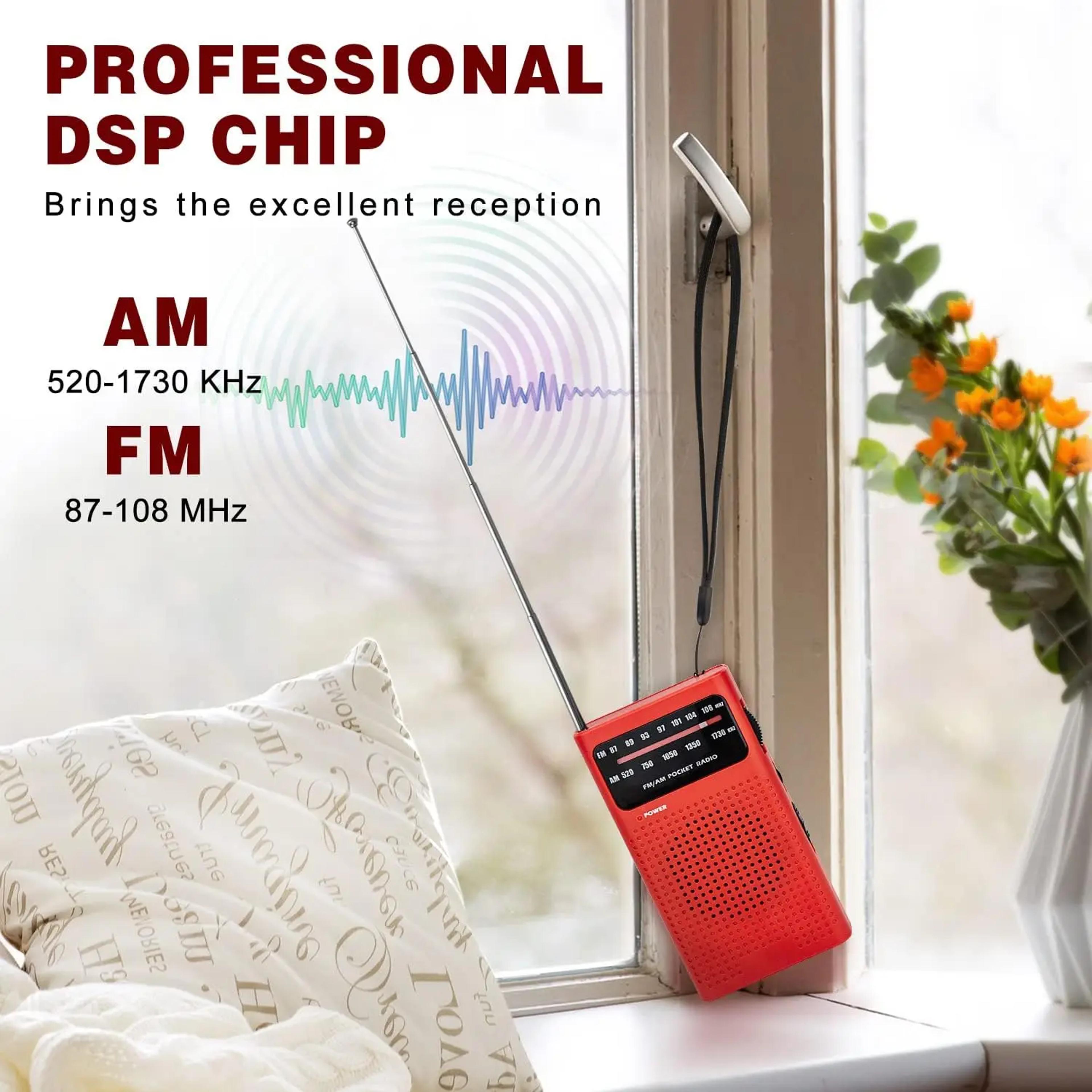 Mini Portable AMFM Radio With AA Battery Power  Compact Pocket Analog Tuner For Travel  Emergencies 1