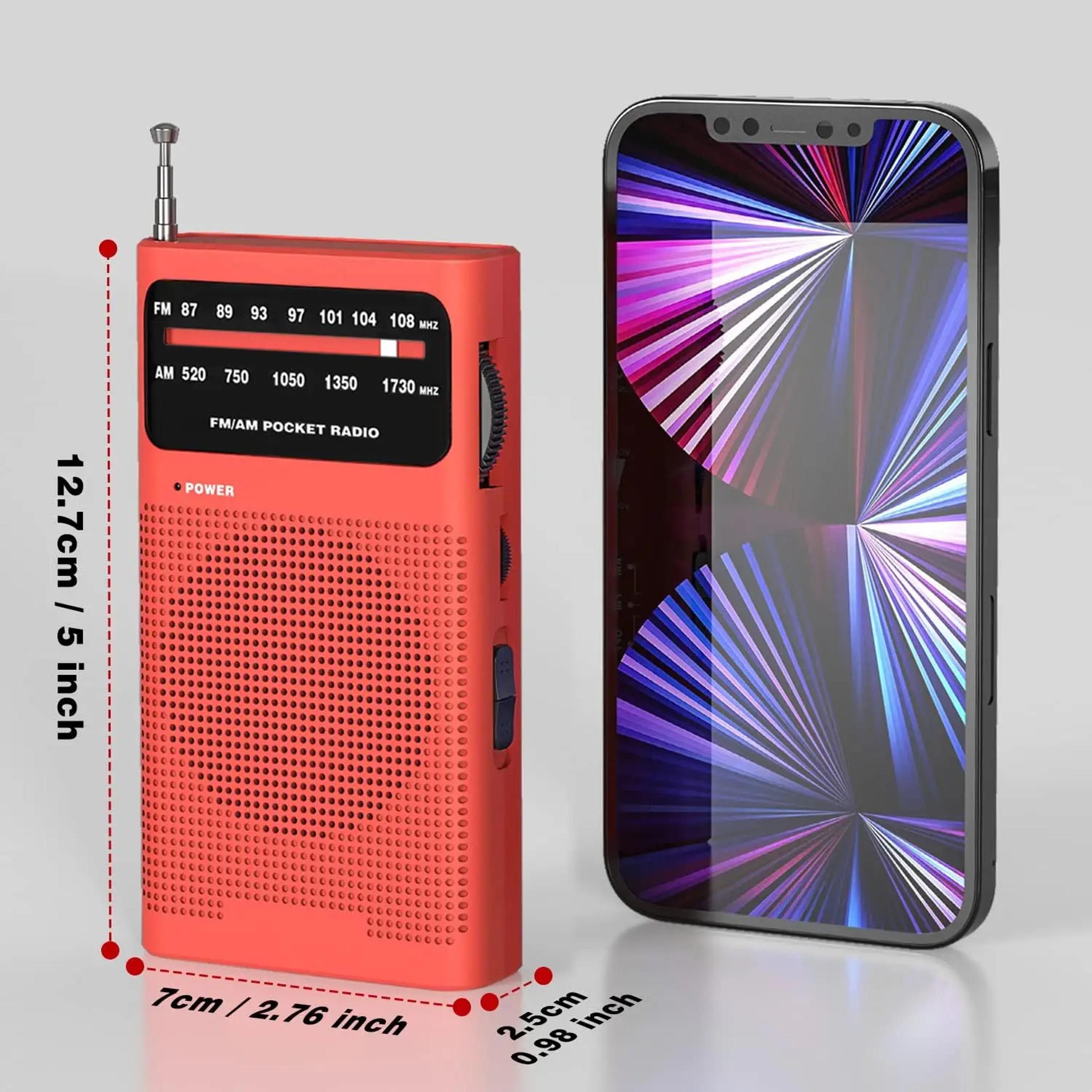 Mini Portable AMFM Radio With AA Battery Power  Compact Pocket Analog Tuner For Travel  Emergencies 4