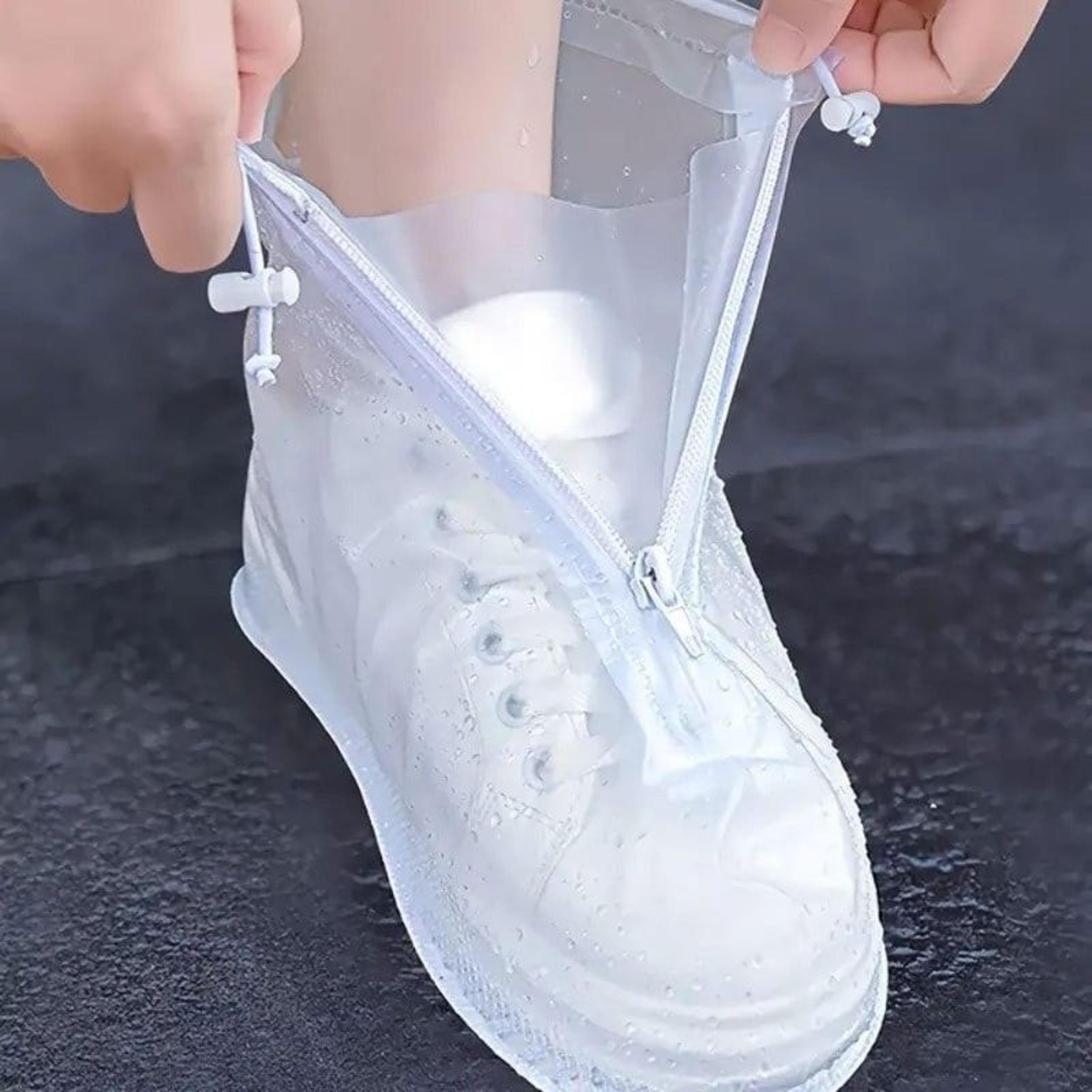 reusable waterproof silicone shoe covers with non slip grip for men and women