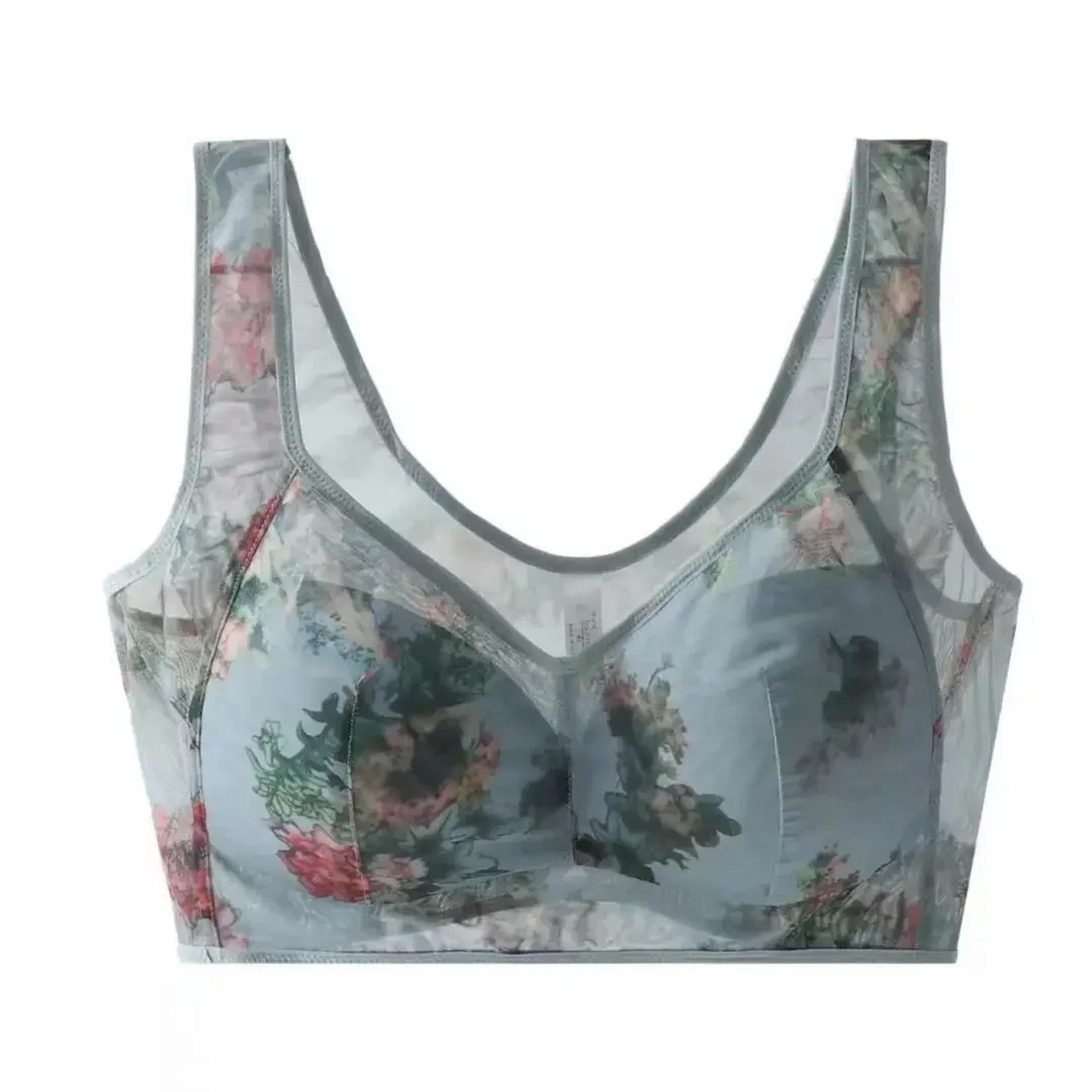cooling lace wireless bra for women seamless breathable everyday support