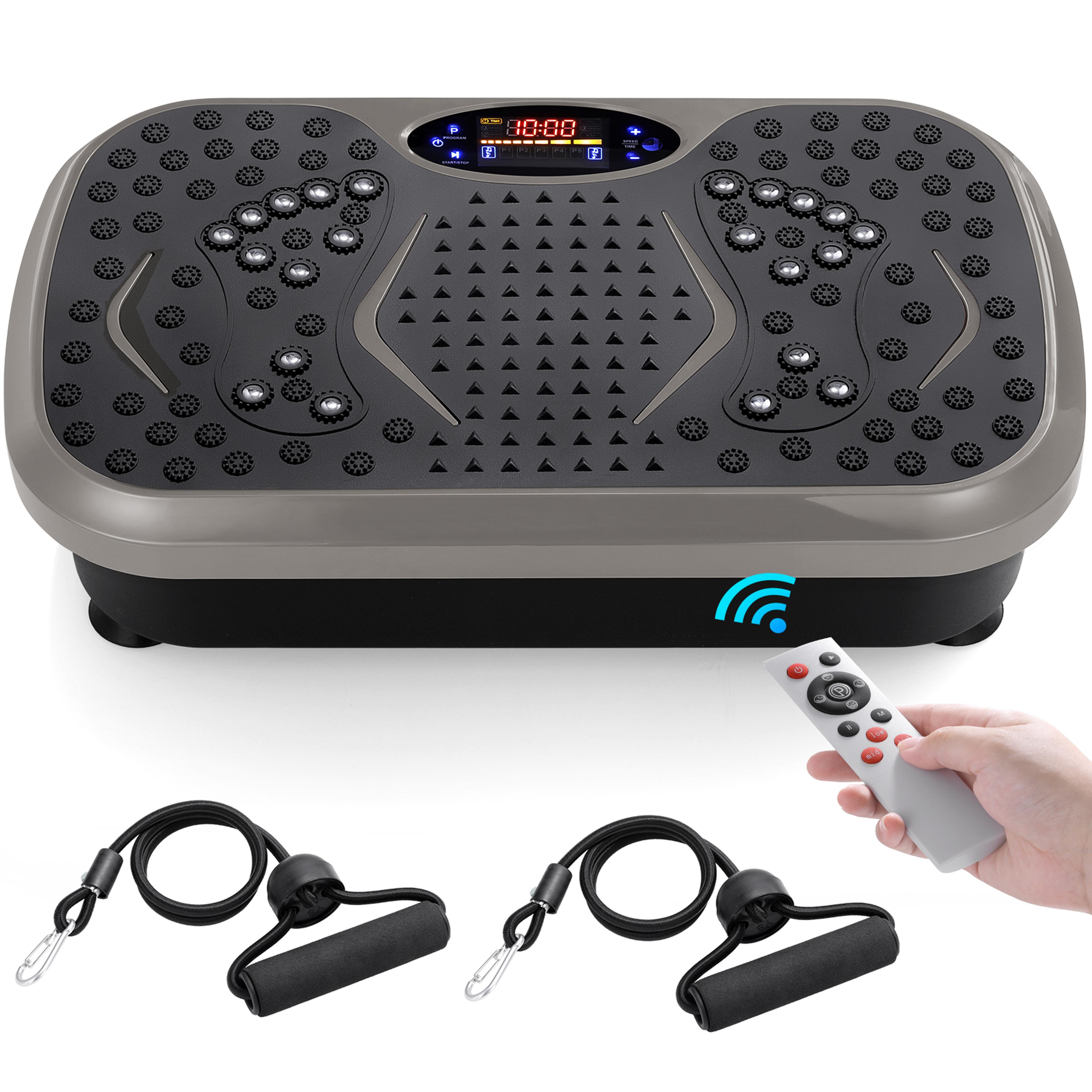 Vibration Plate Exercise Machine For Home Fitness With Loop Bands And Full Body Training 6