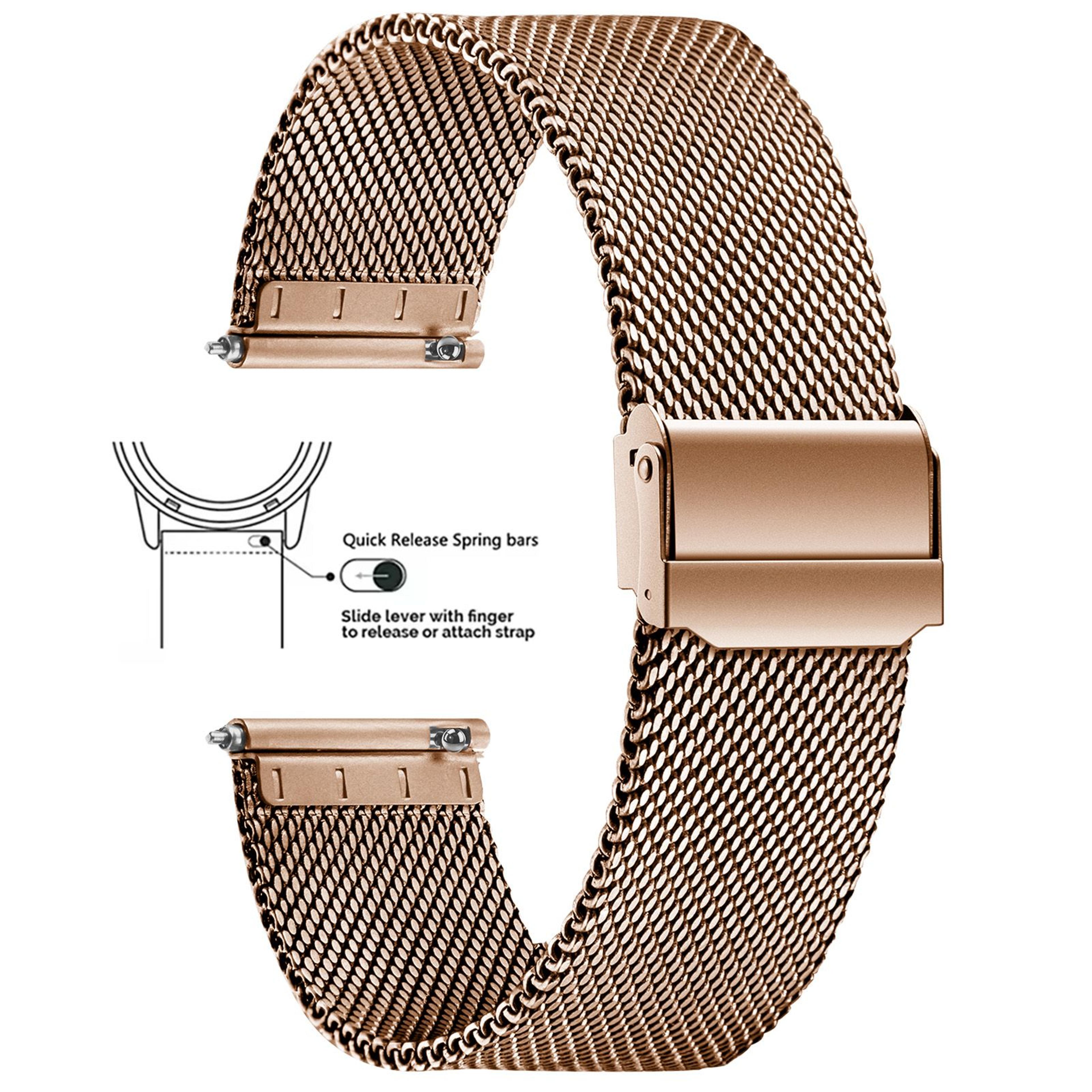 Universal Milanese Watch Band Quick Release Stainless Steel Mesh Strap 6