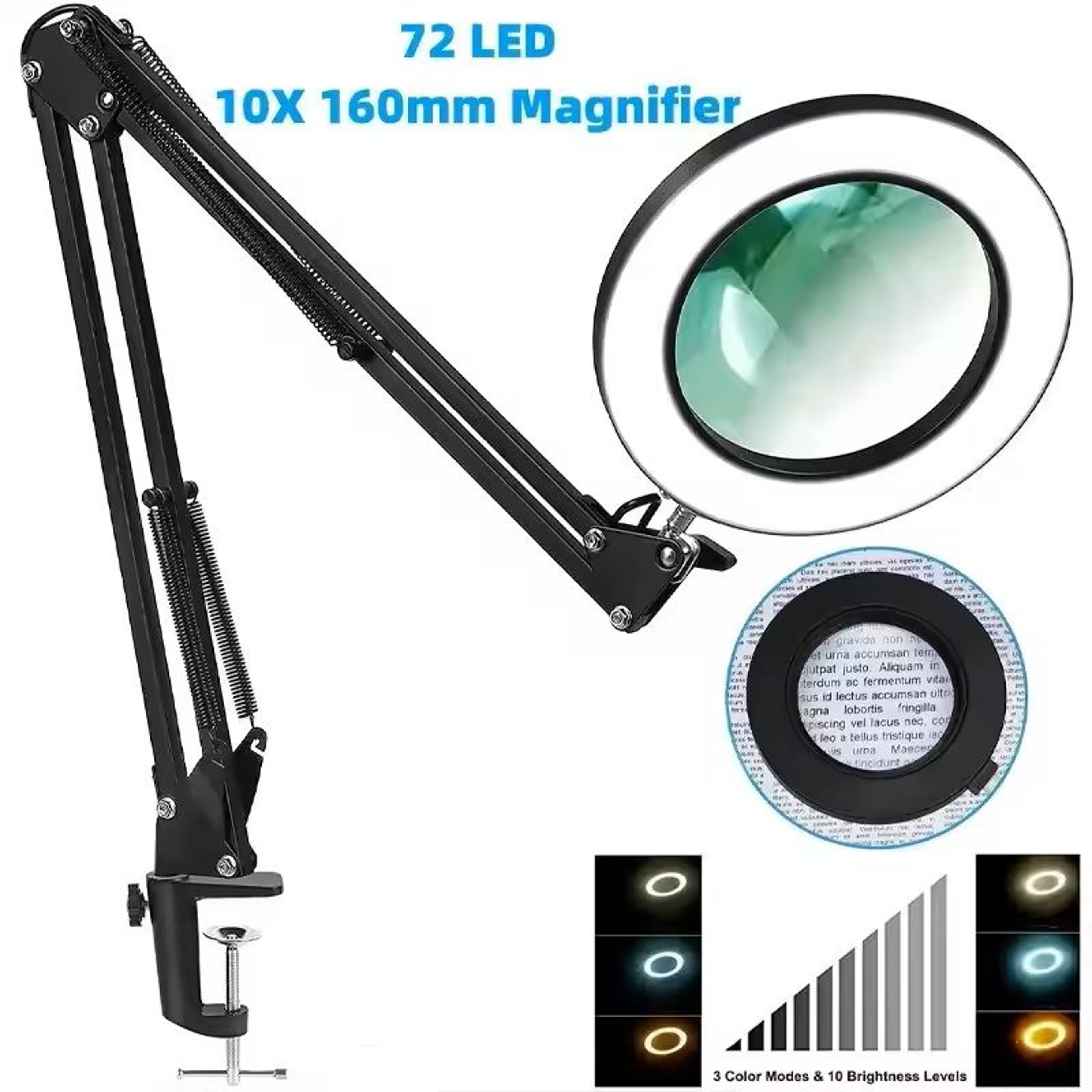 72LED 8X10X Illuminated Magnifying Lamp  Precision Lighting For Crafts Repairs  Beauty 0