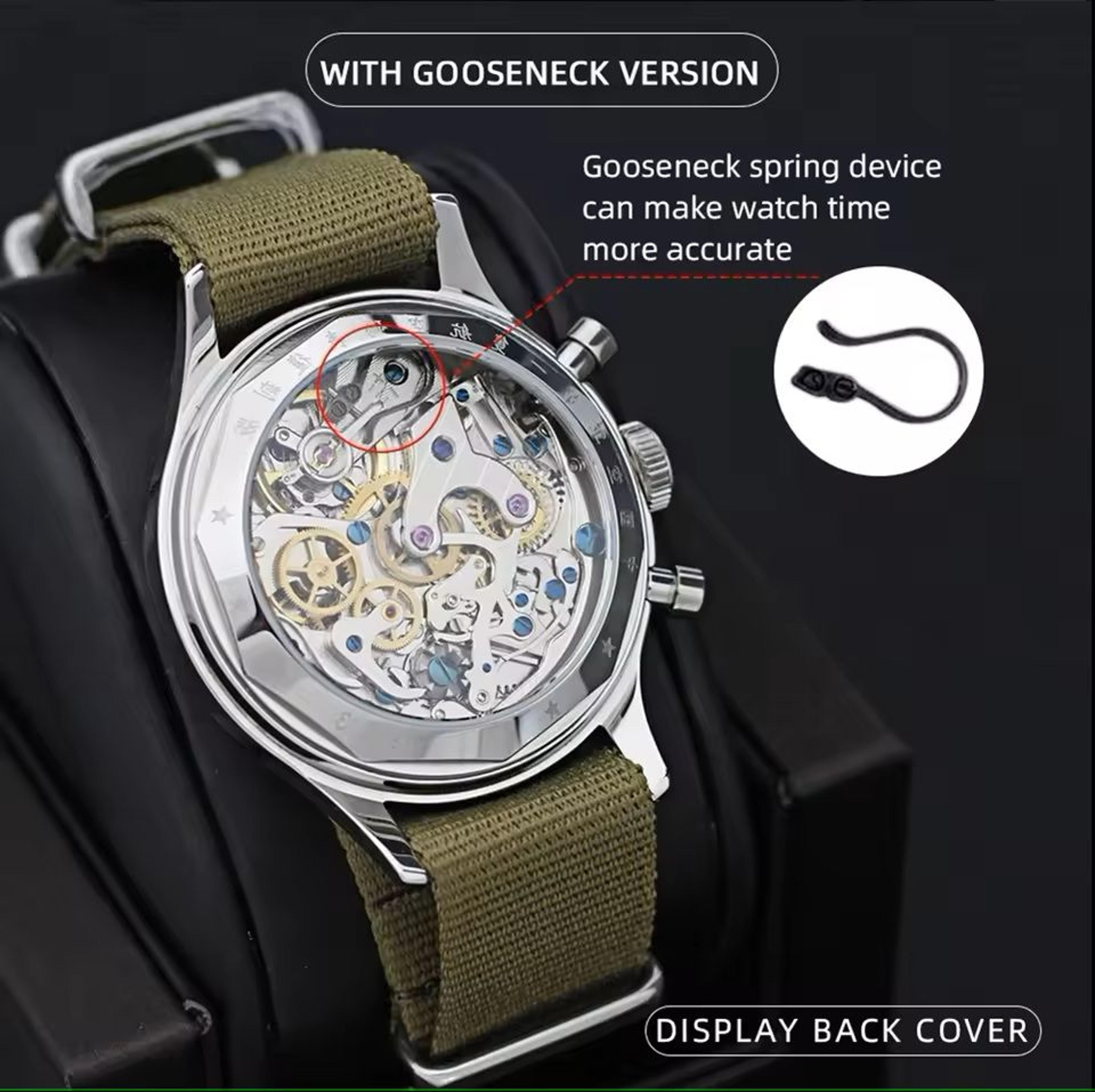 Red Star 1963 Mechanical Pilot Watch With Seagull Movement  38mm Or 40mm Chronograph For Men 8