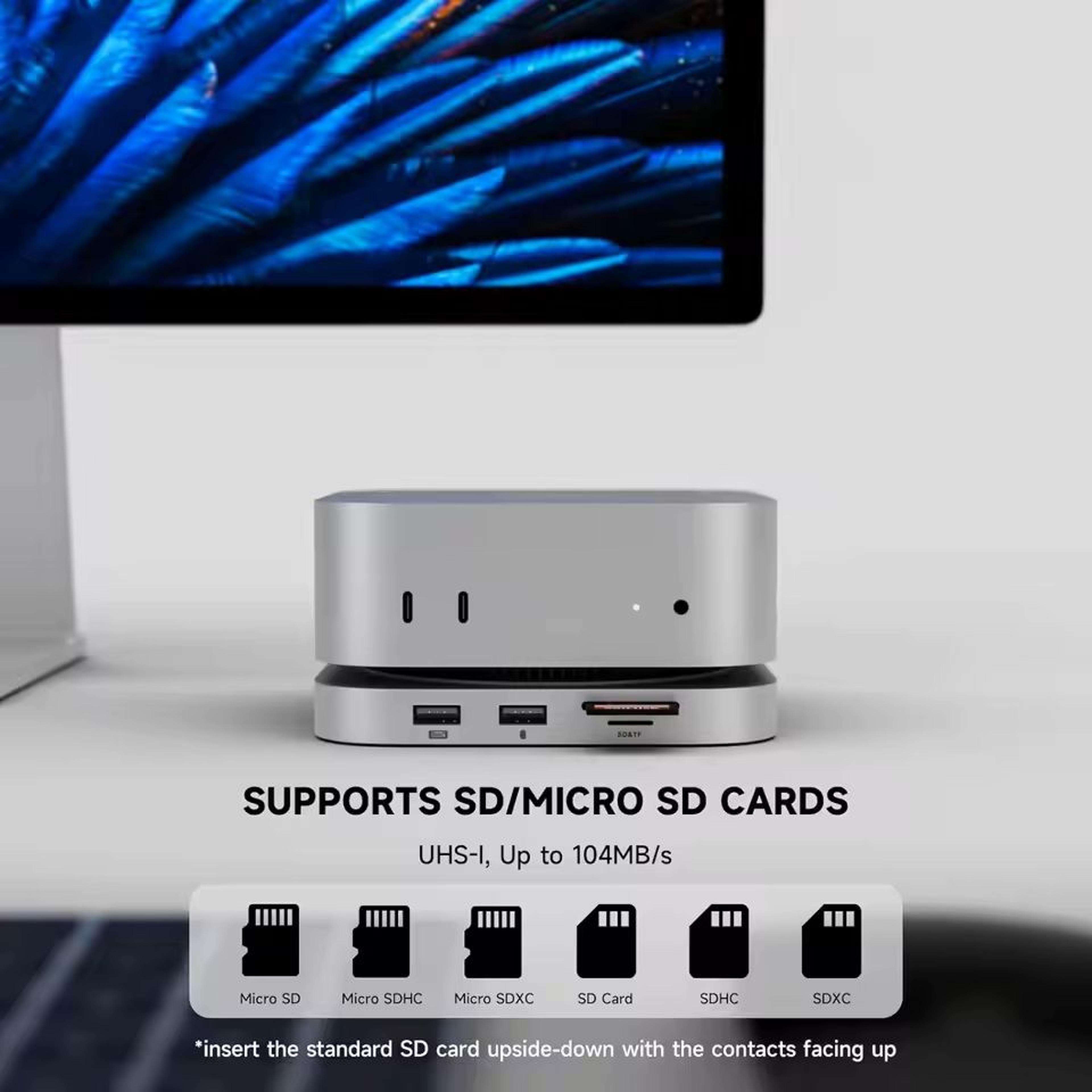 Mac Mini Dock Stand With SSD Enclosure And USB C Hub For Mac Mini M4 3