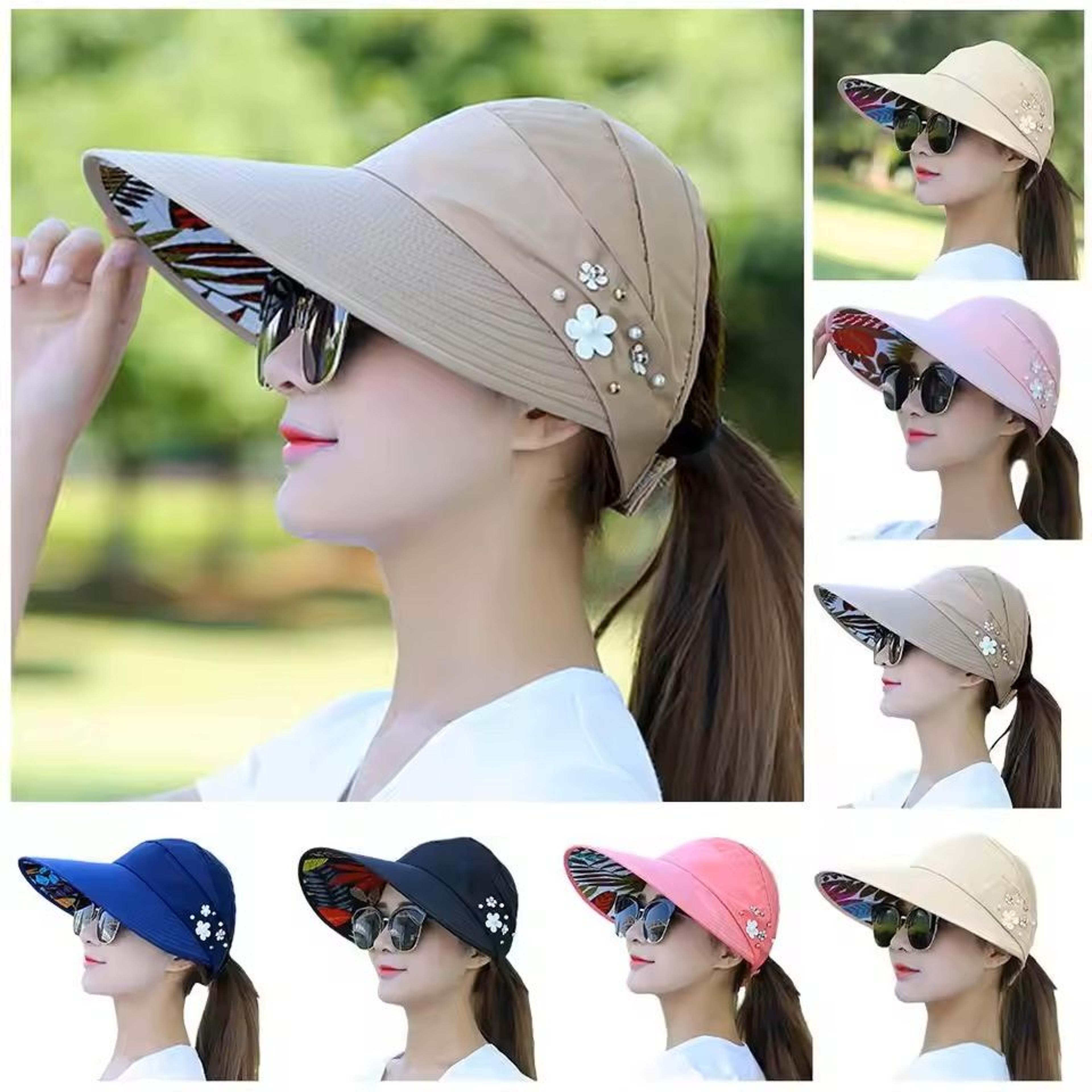 foldable wide brim sun hat for women with uv protection