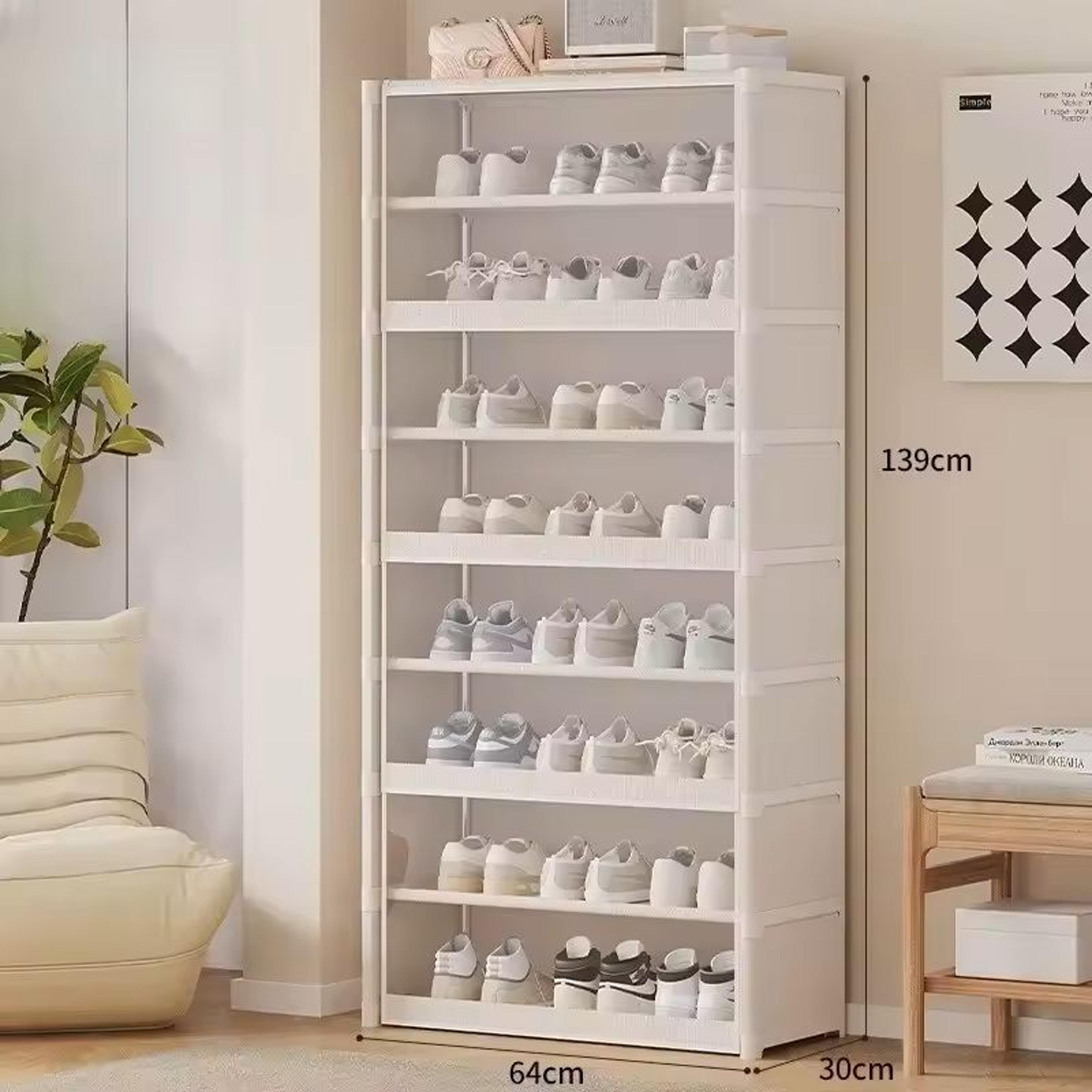 Multilayer Transparent Shoe Rack Cabinet For Small Spaces 1