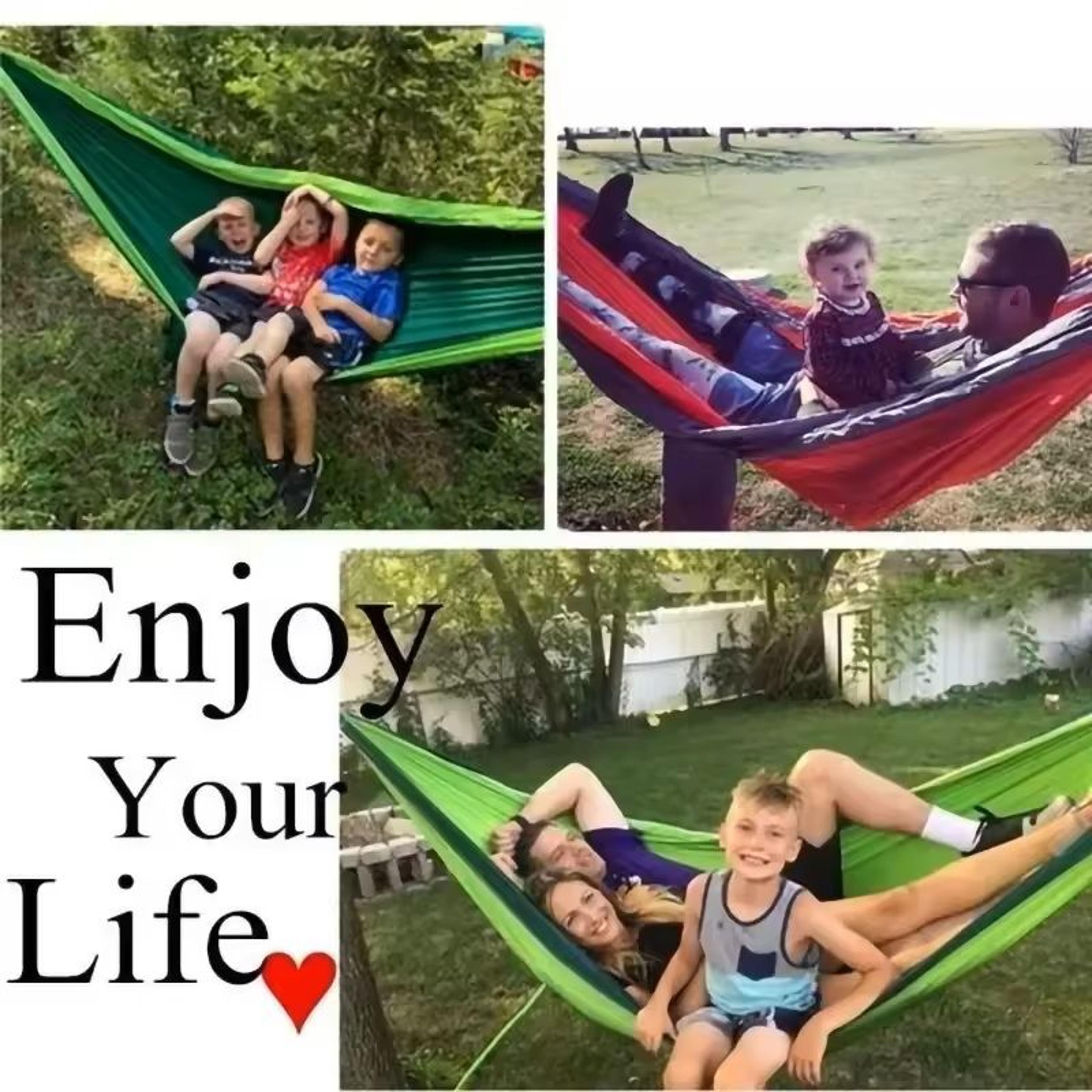 Double Person AntiRollover Nylon Hammock For Outdoor Camping 5