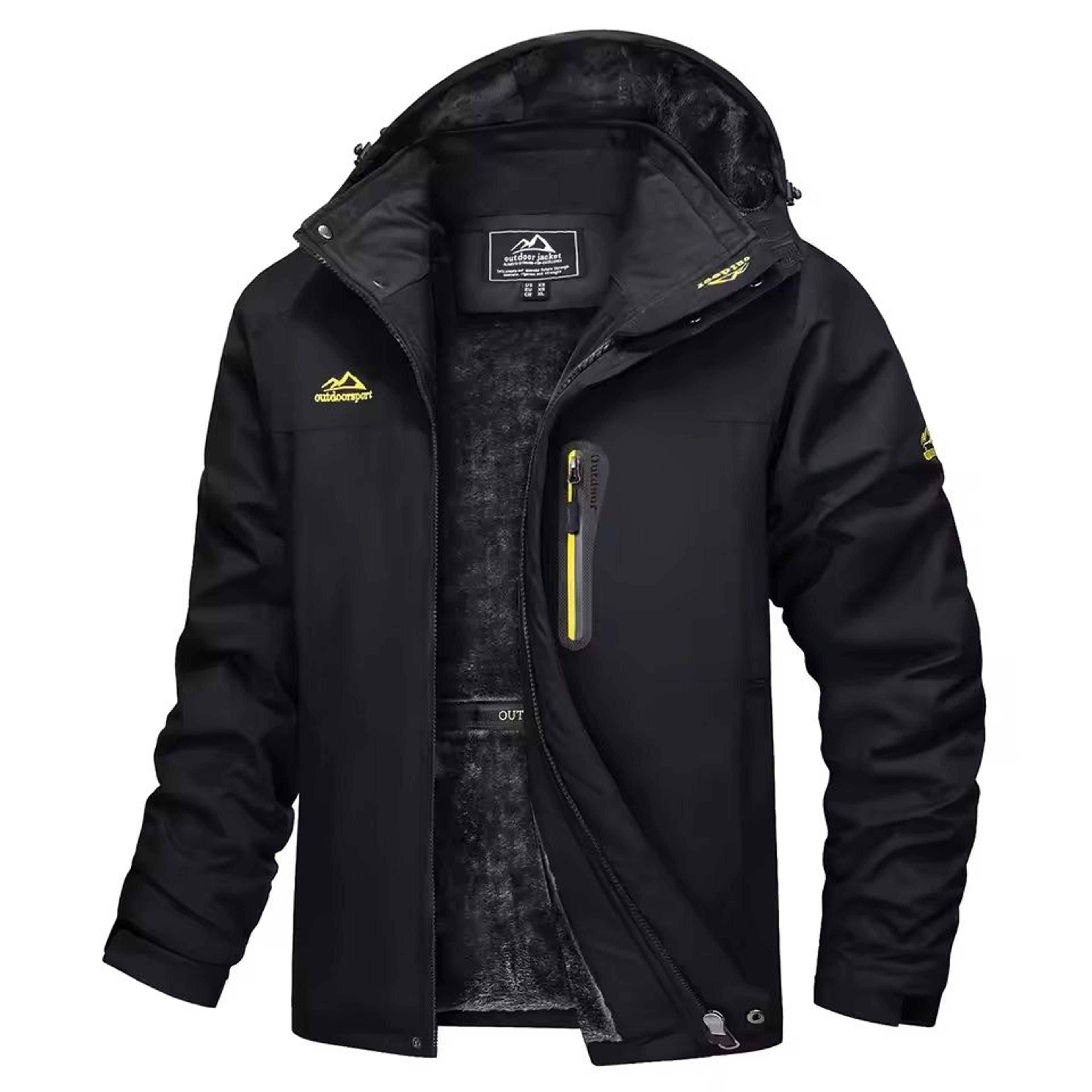 Mens Waterproof Ski Jacket With Fleece Lining And Removable Hood 13