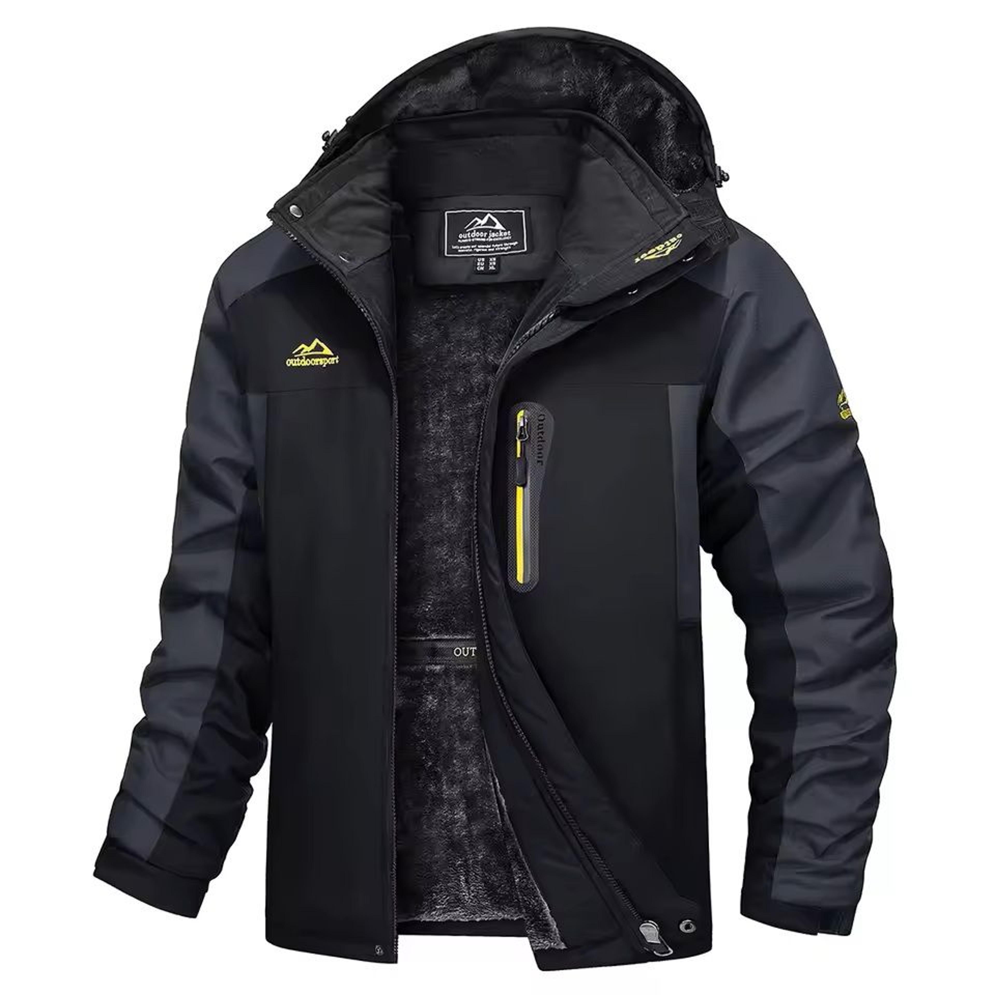Mens Waterproof Ski Jacket With Fleece Lining And Removable Hood 15