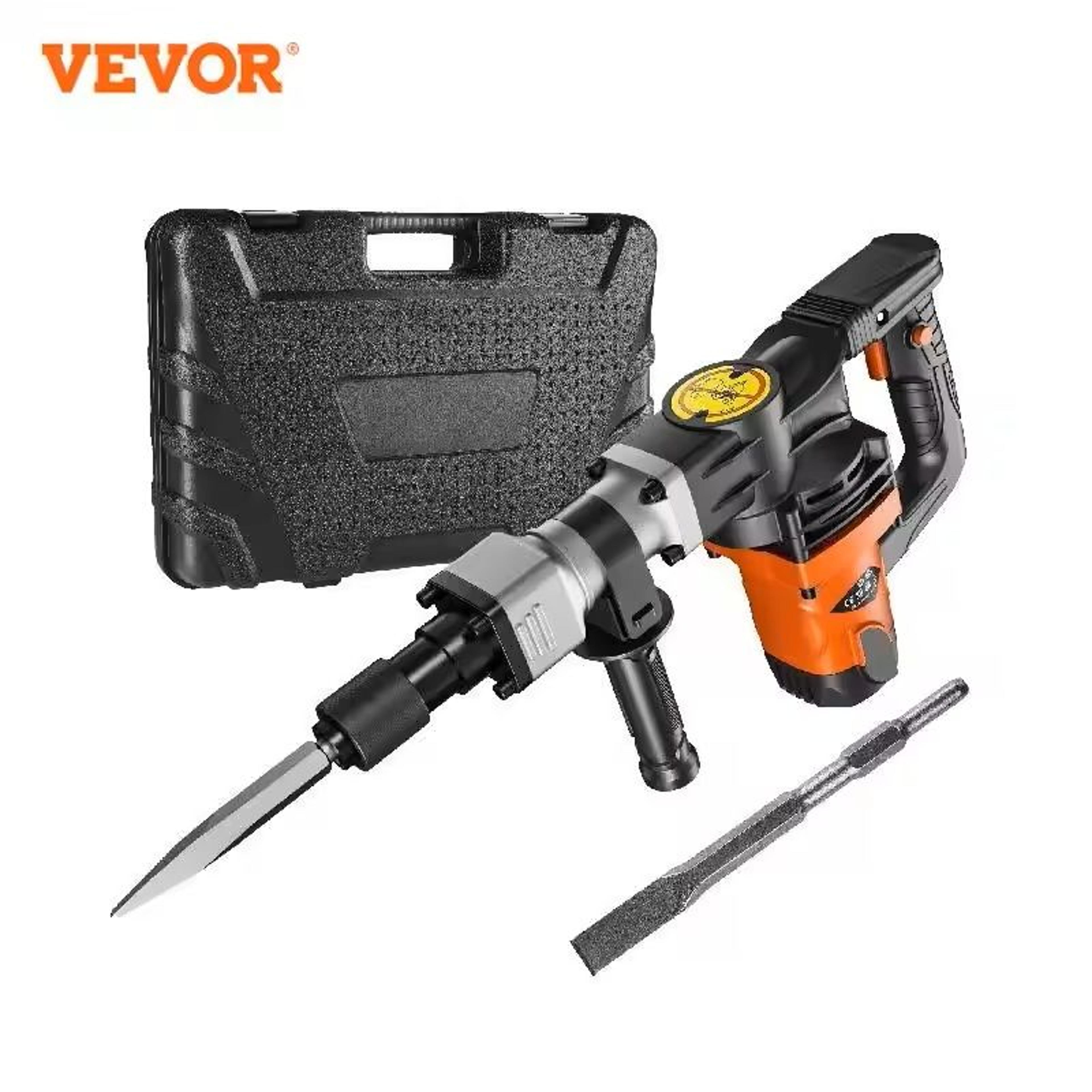 heavy duty electric jackhammer with chisels and carry case