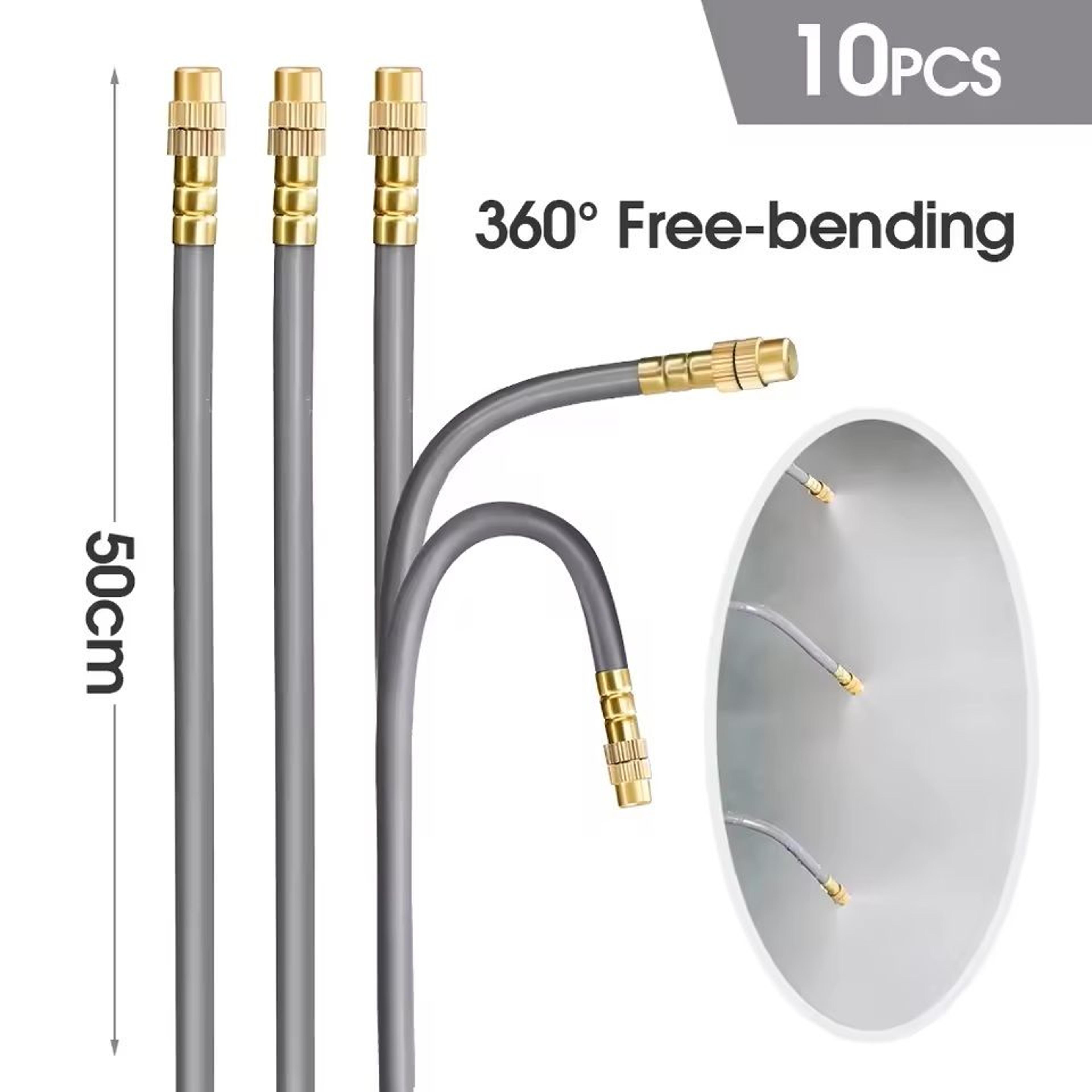 Adjustable Garden Misting System With Flexible Brass Spray Kit  Cooling Fogging  Watering Hose 7