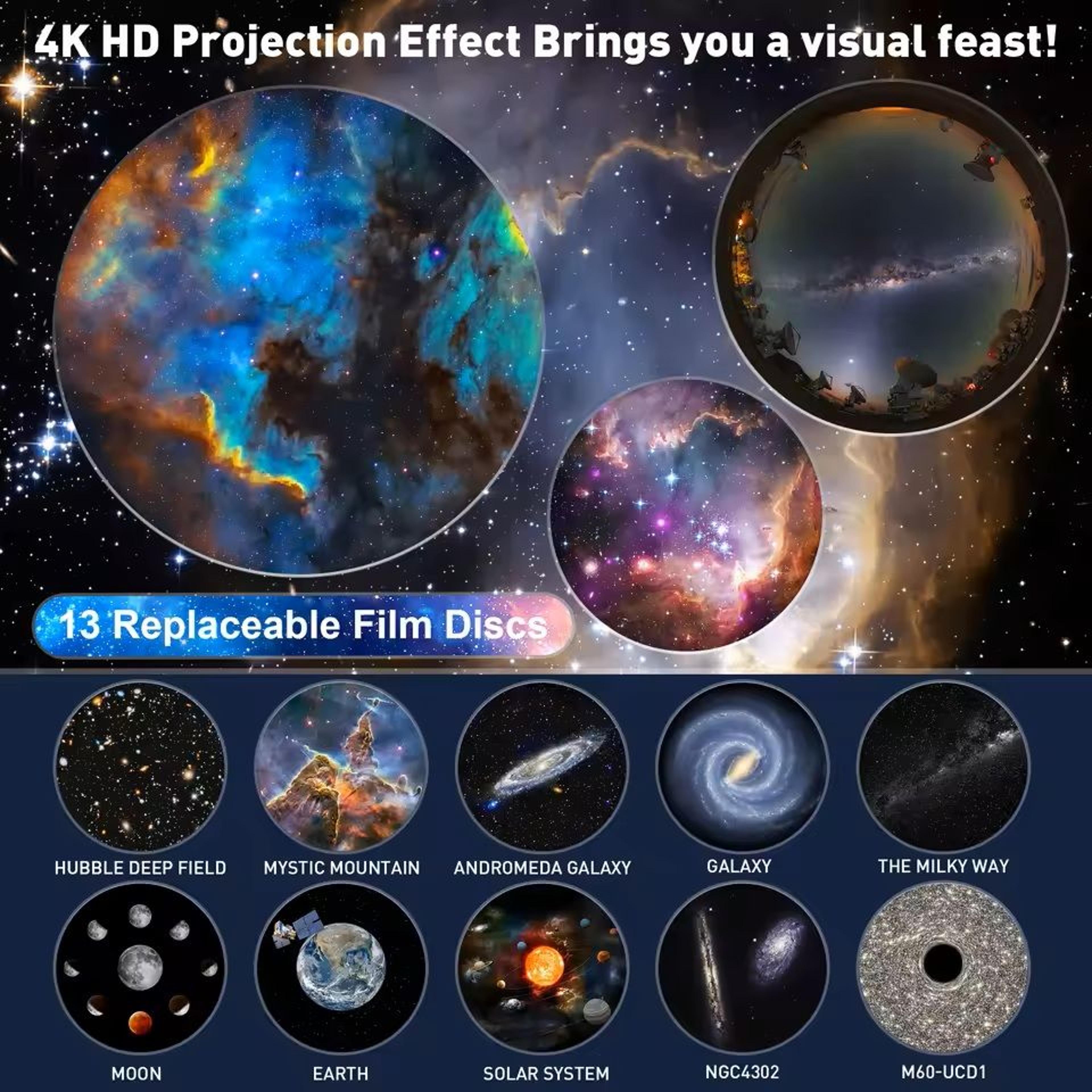 Galaxy Projector With Realistic Starry Sky And Solar System For Kids Bedroom 6