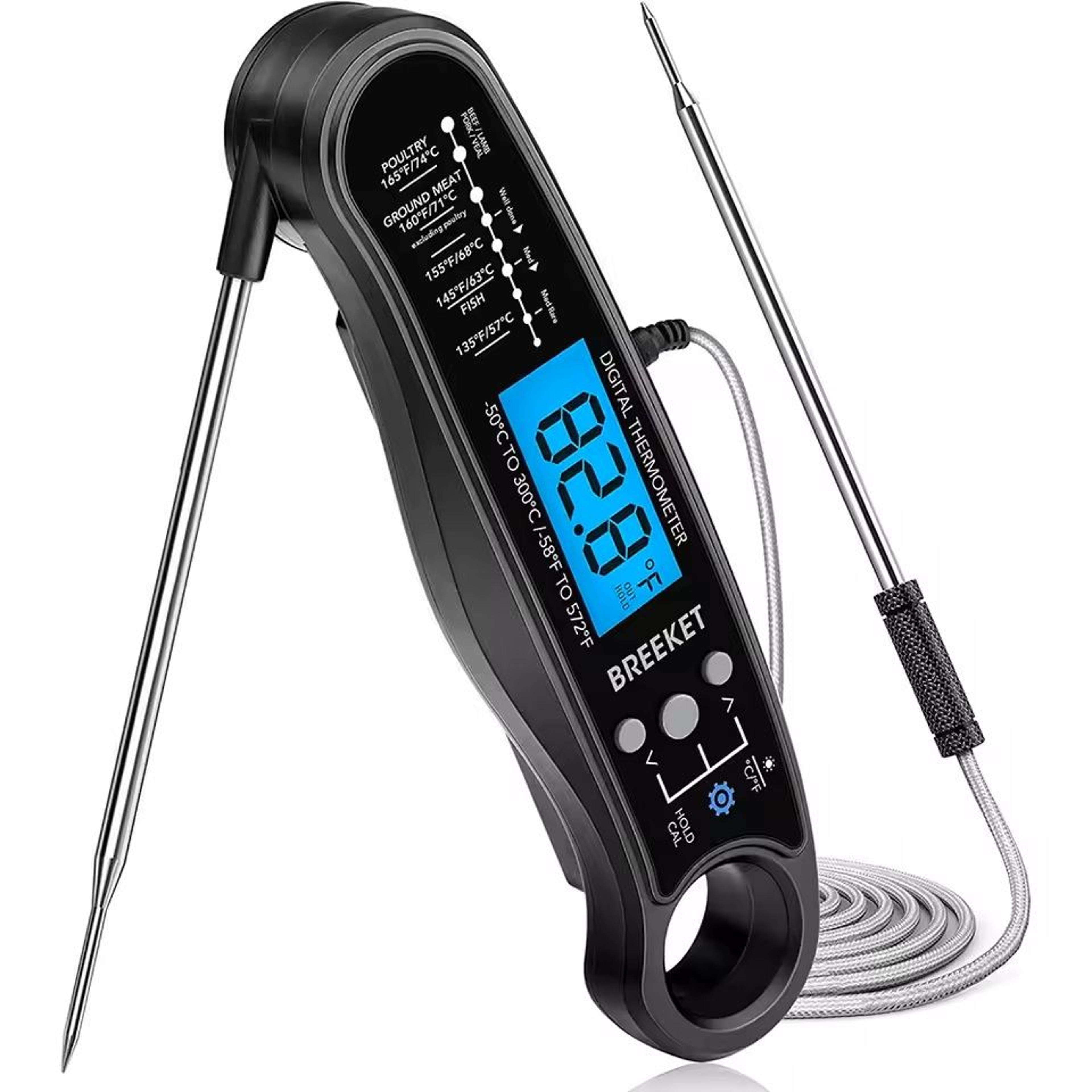 Dual Probe Digital Meat Thermometer With Backlight For Fast And Accurate BBQ And Kitchen Cooking 1