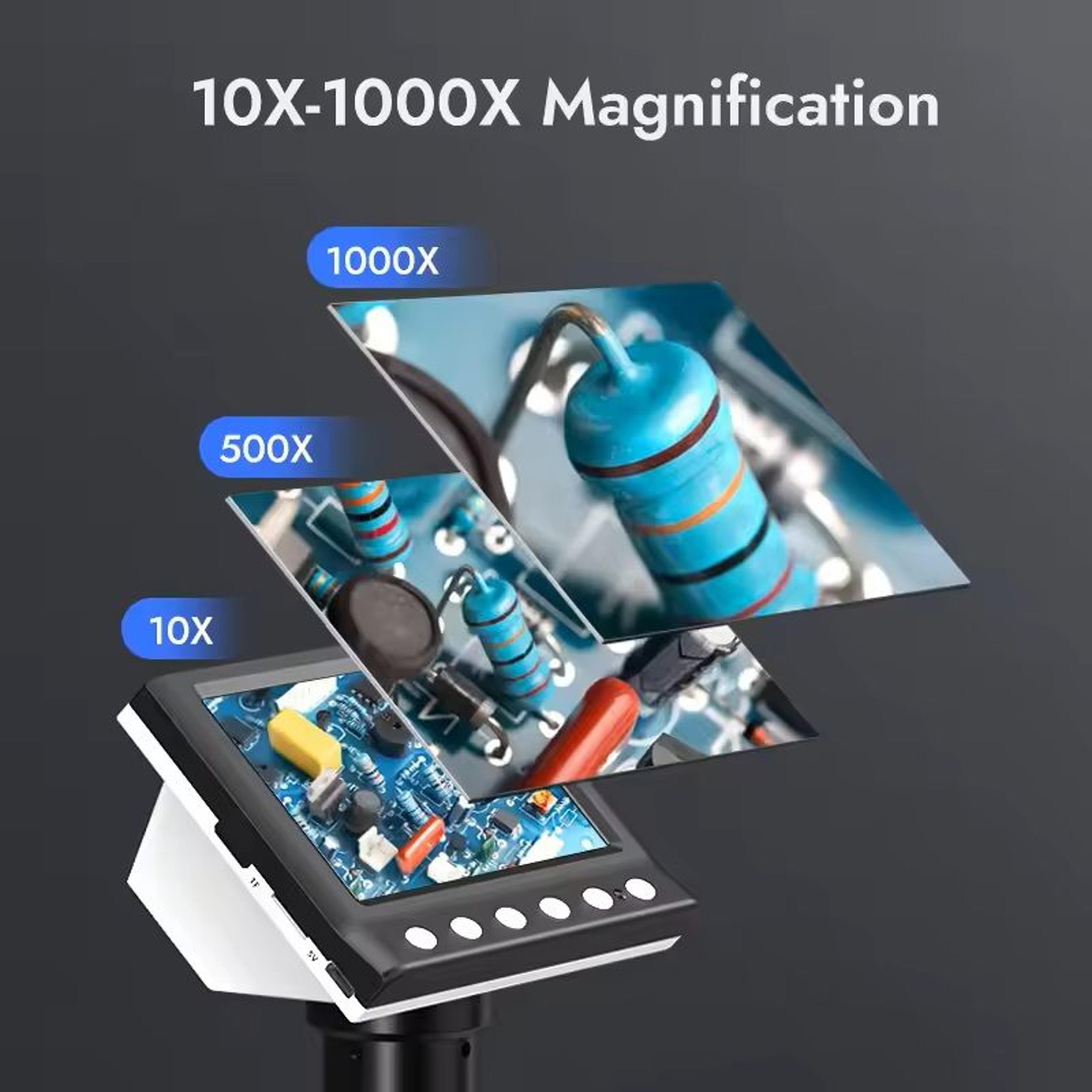 Digital Coin Microscope 1000X With 43 Inch Screen And 8 LED Lights 5