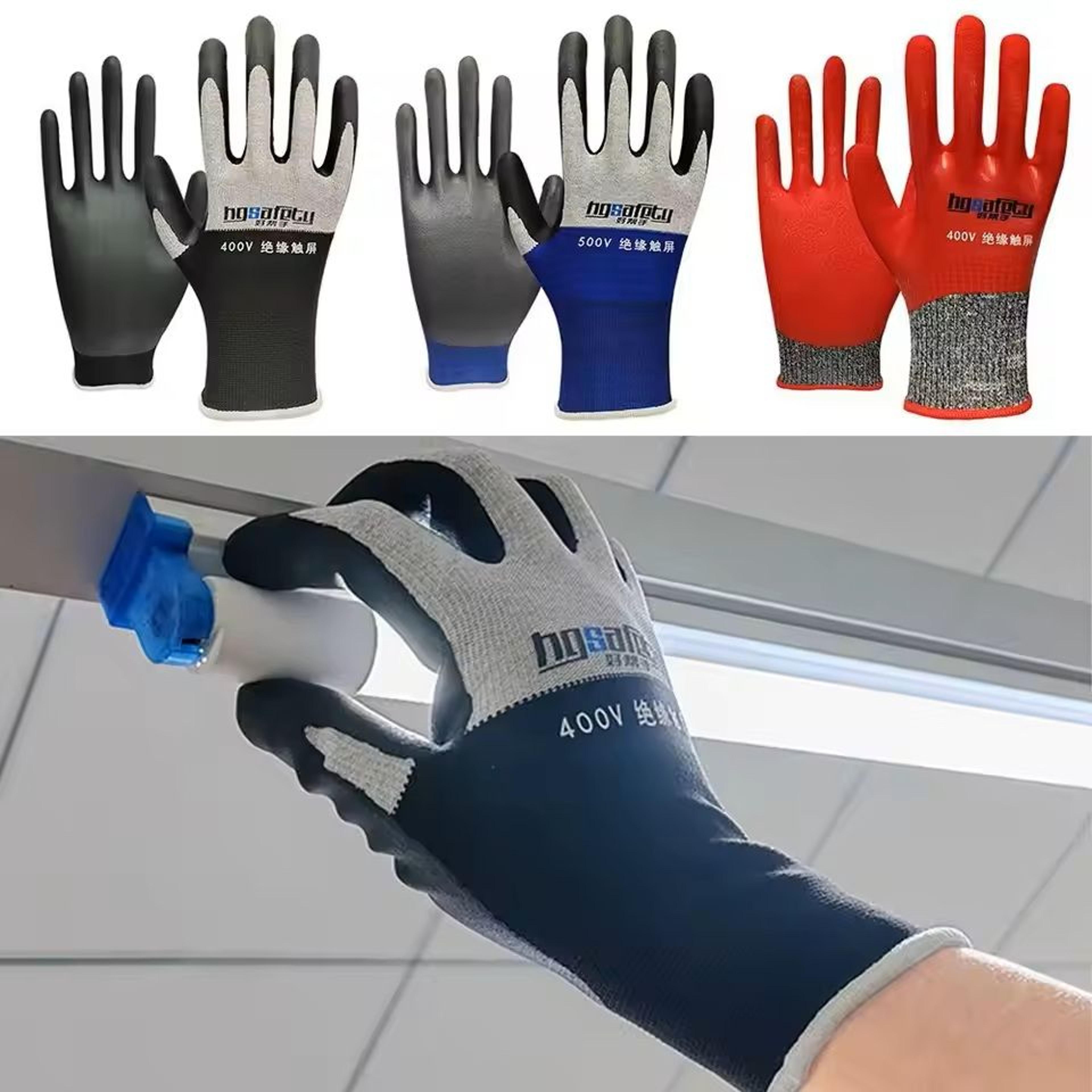 Ultrathin Electrician Insulating Gloves Rubber Voltage Protection Touchscreen 0