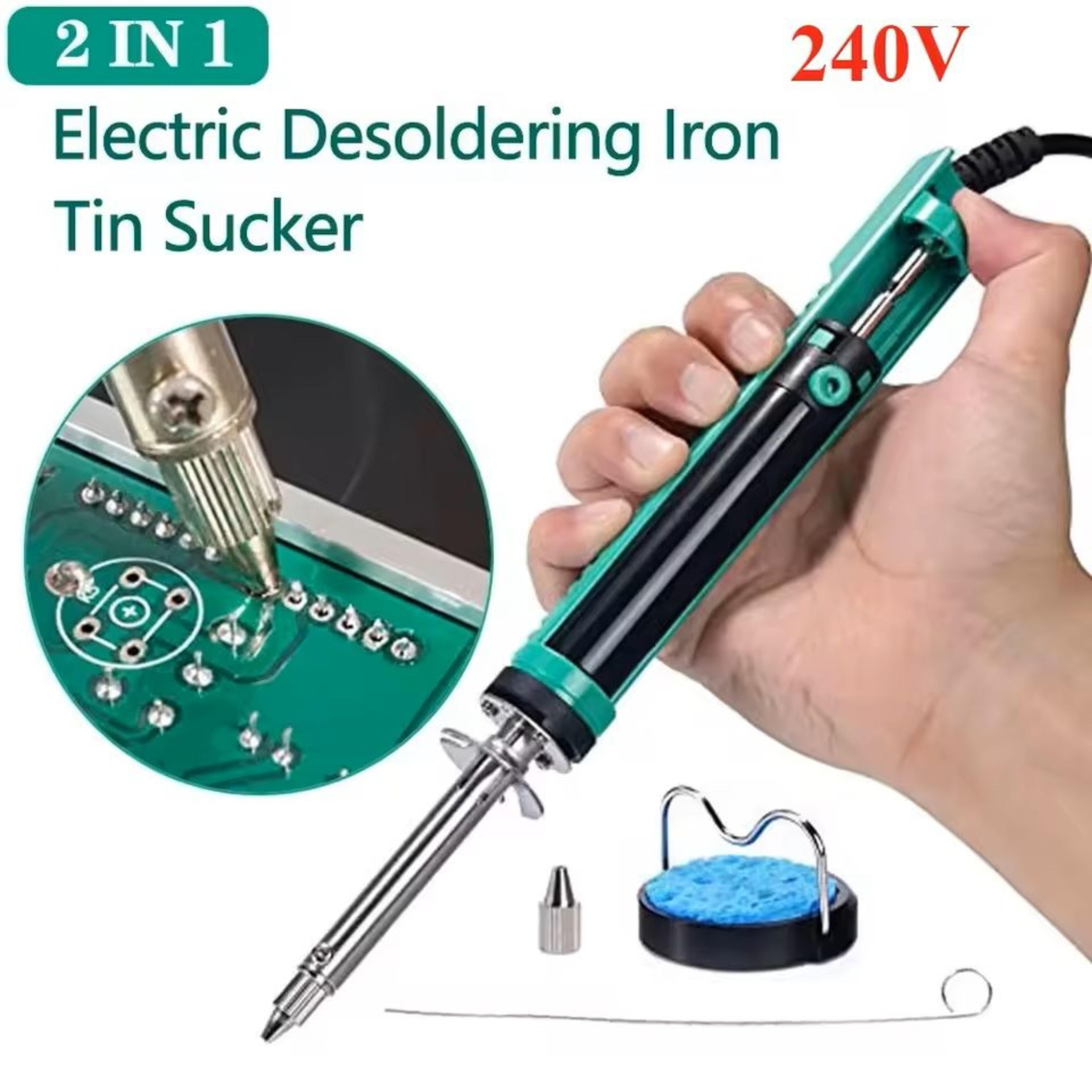 Electric Vacuum Desoldering Iron Tool Set For Soldering Repair With Suction Pump 12