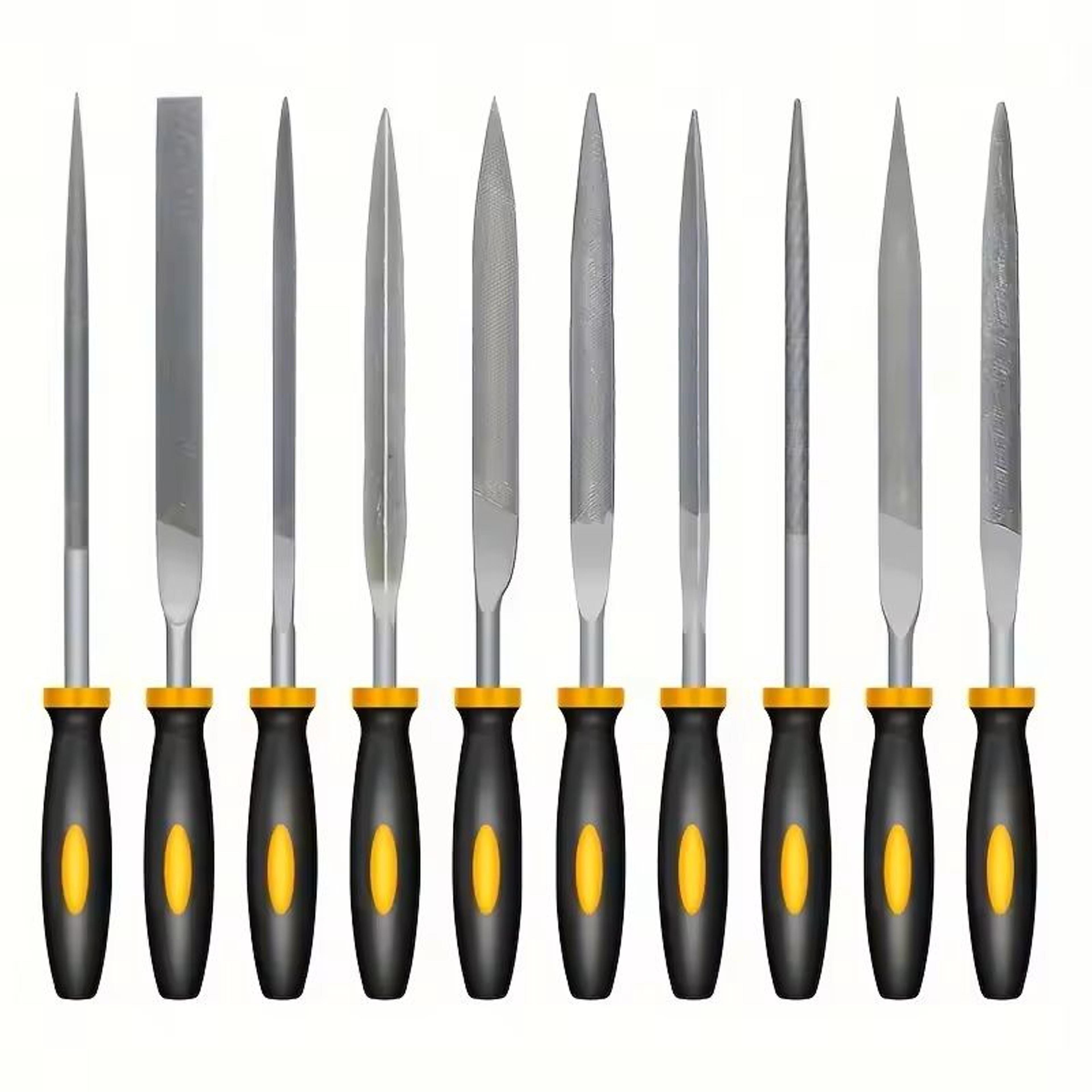Precision Needle File Set With Non Slip Handles For Wood And Plastic 0