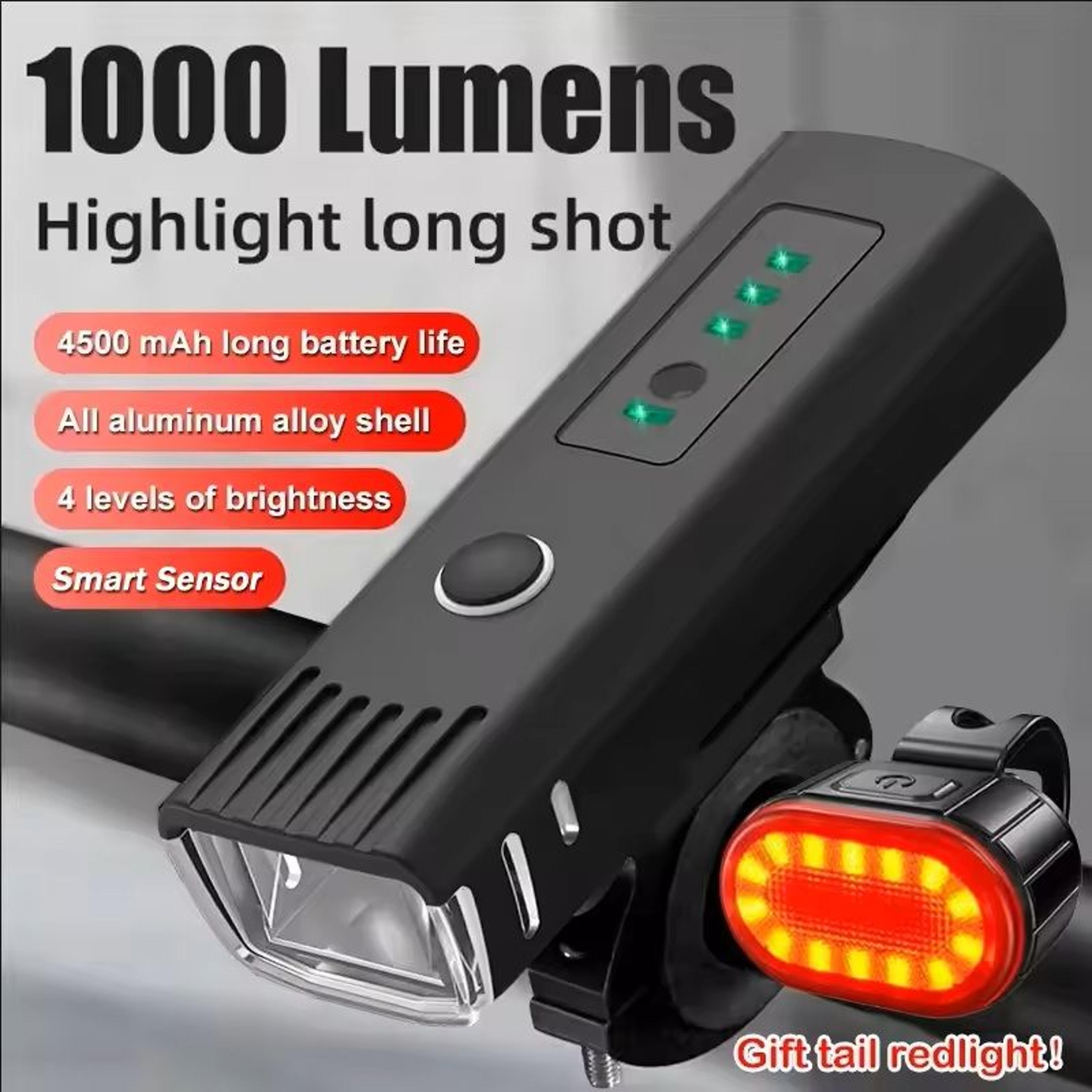 USB Rechargeable Bike Light Set With Smart Sensor And Waterproof Rear Flashlight 0