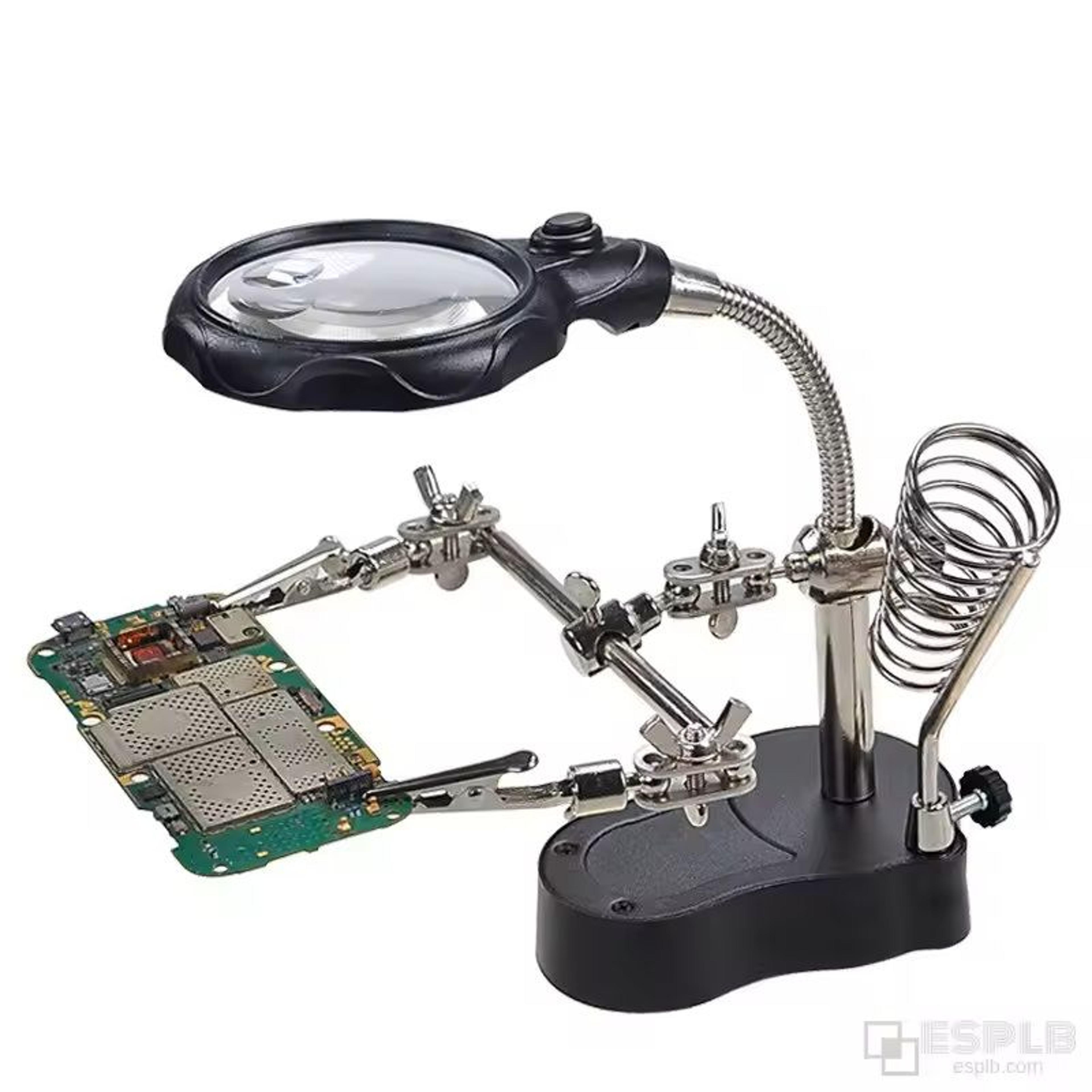 Helping Hands Soldering Station With Magnifying Glass And LED Light 3