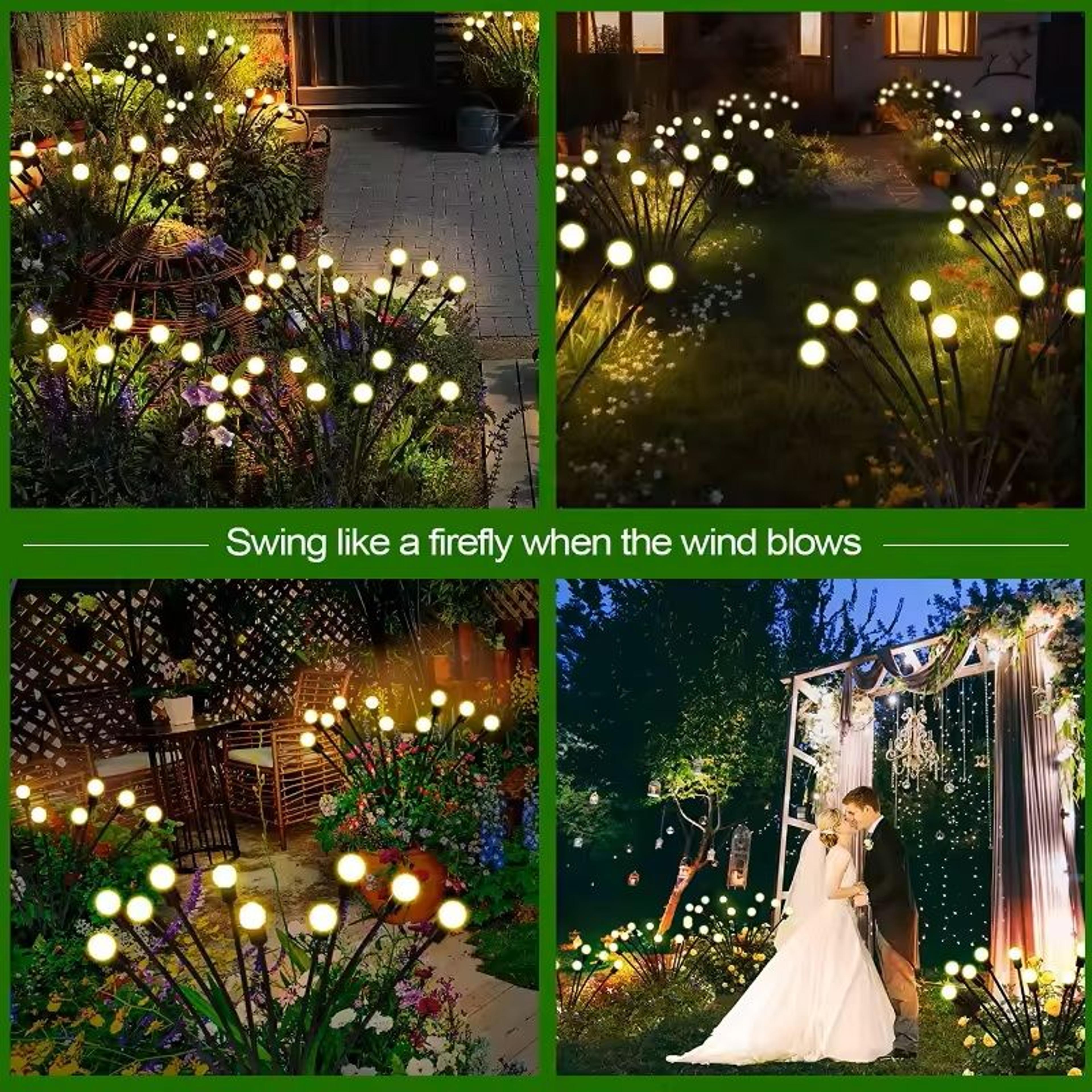 Starburst Solar Firefly Garden Lights  Waterproof Outdoor LED Pathway Decor 1 To 12 Pack 4