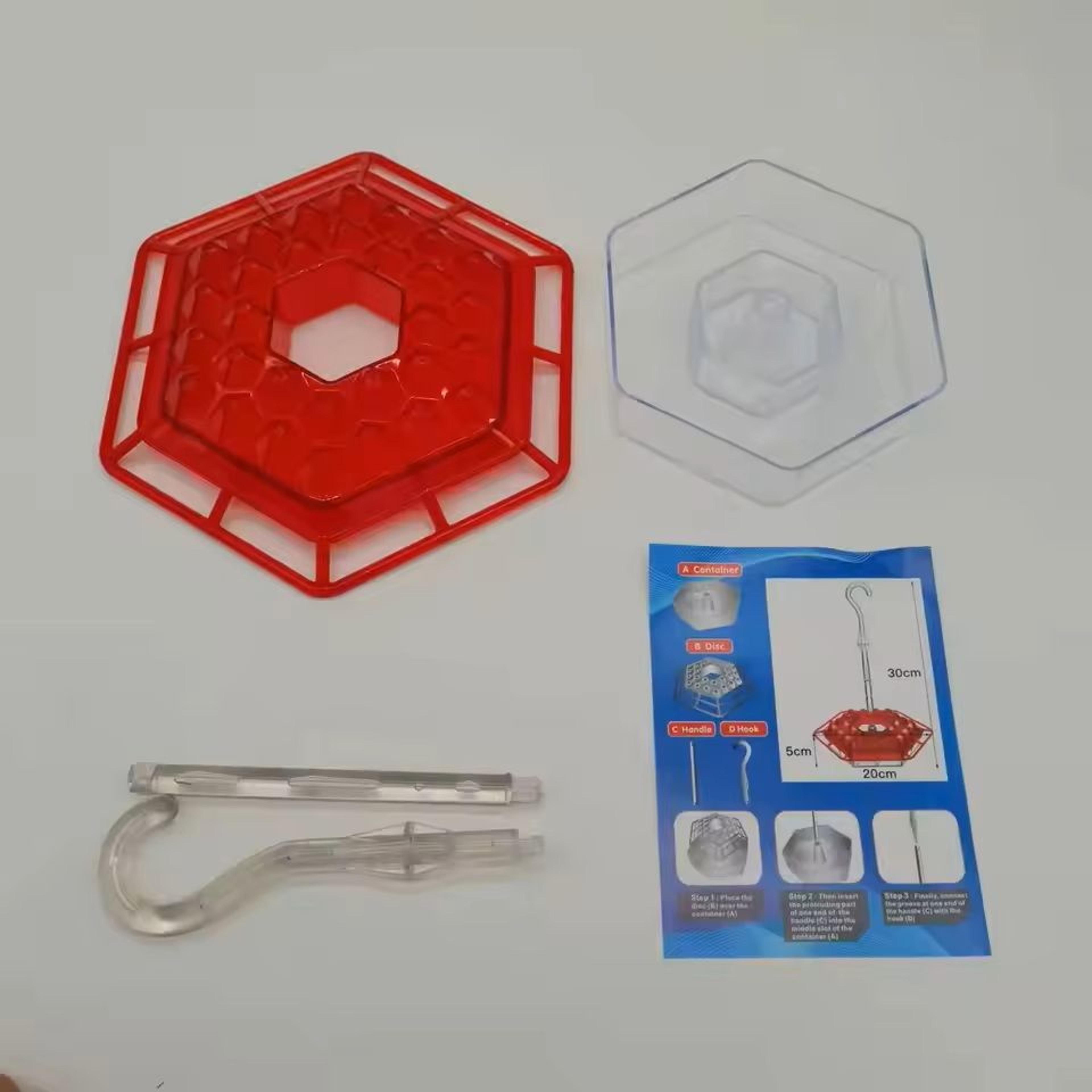 Hexagonal Hanging Bird Feeder With Hook For Garden 4