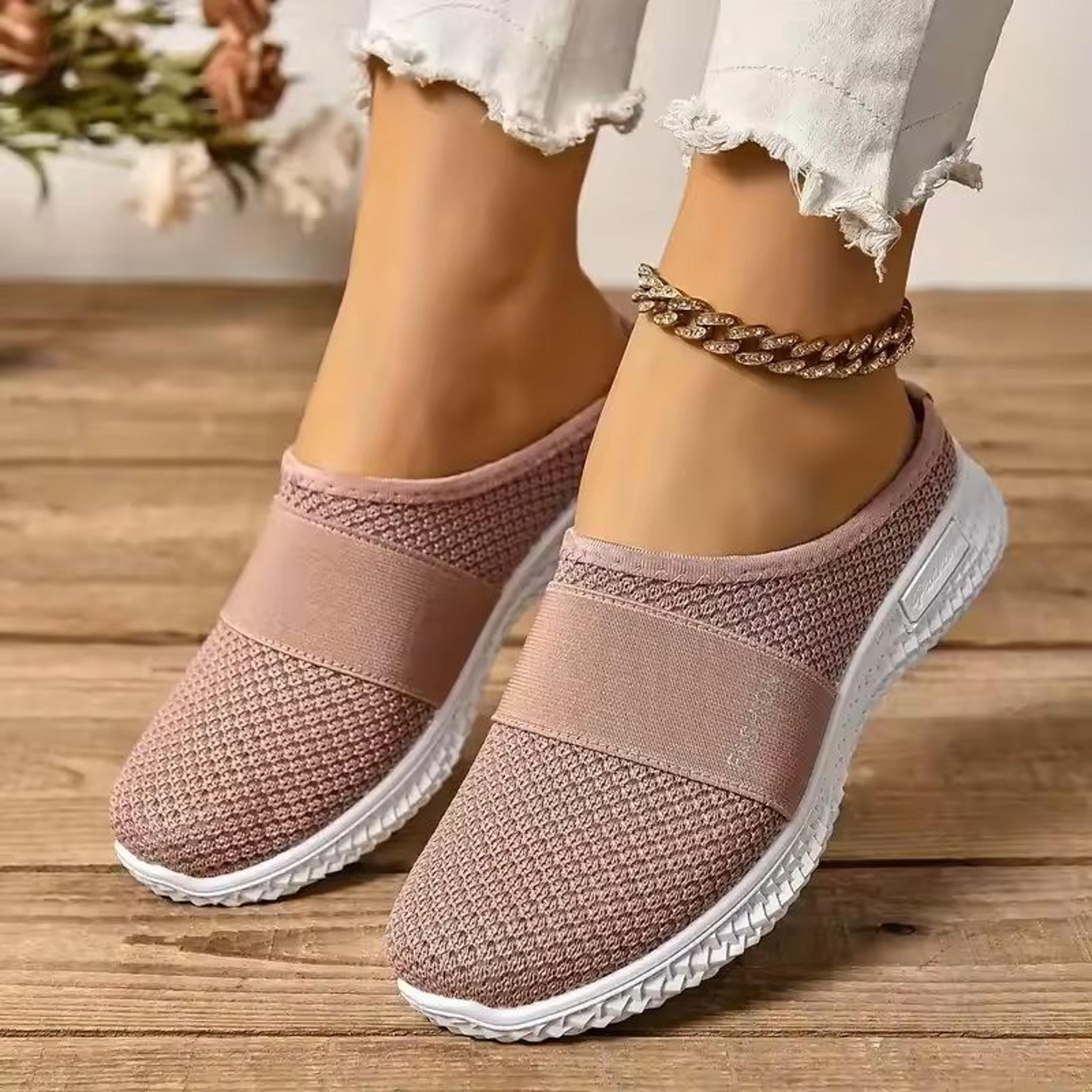 Comfortable Womens Solid Color Platform Mules 6