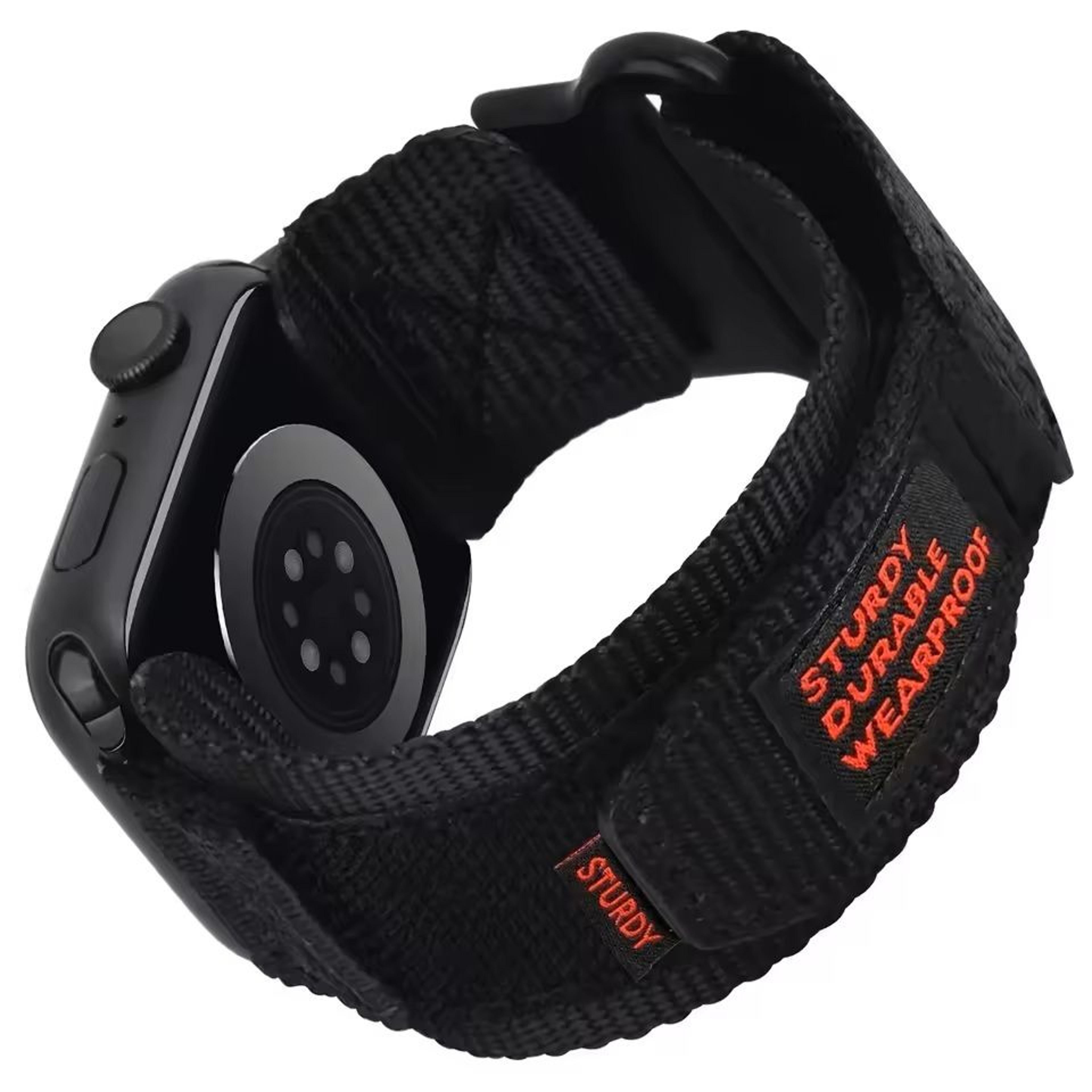 Tactical Nylon Band For Apple Watch Series 9 8 7 6 SE Ultra 49mm To 40mm 5