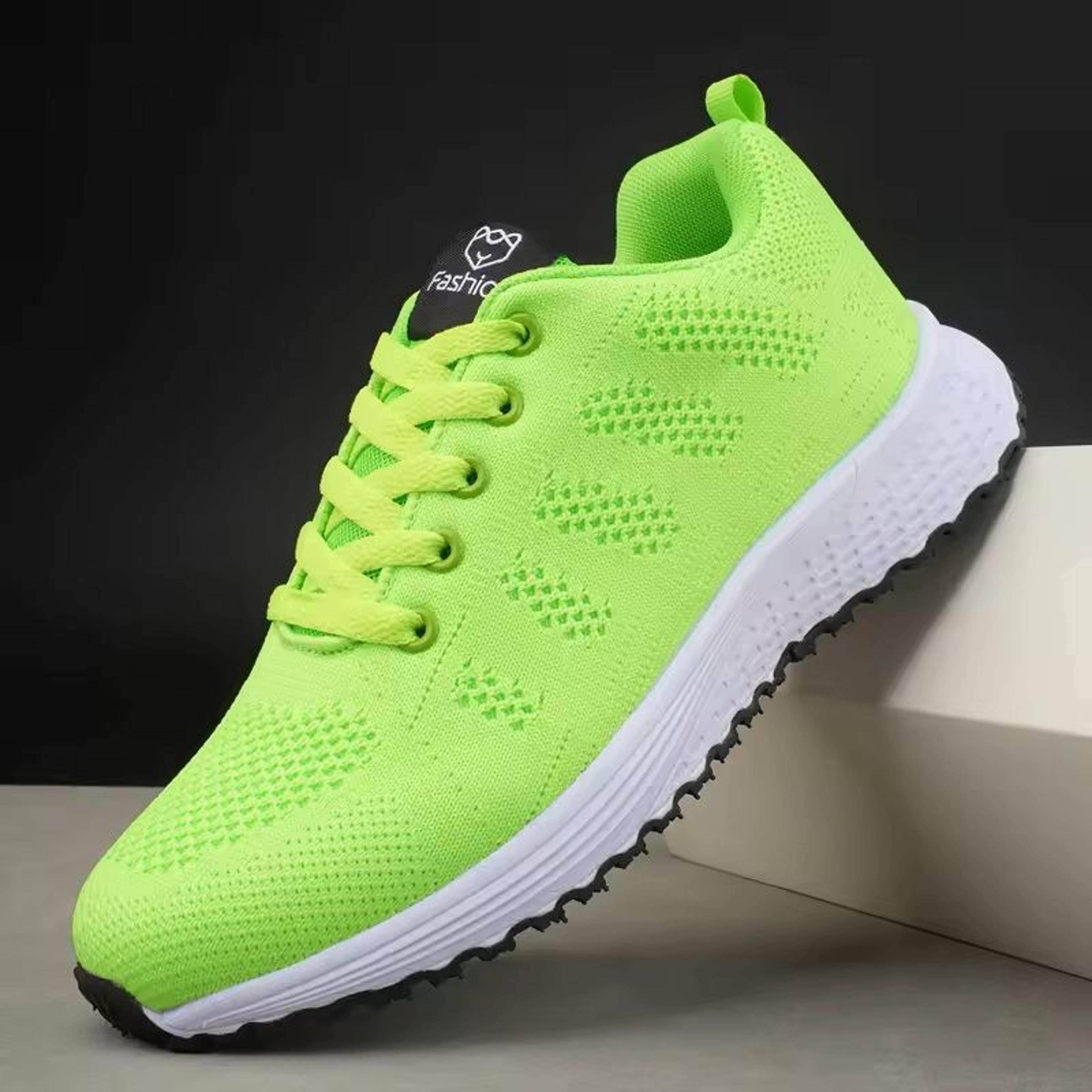 Womens Breathable Knit Lace Up Sneakers For Walking And Outdoor Wear 2