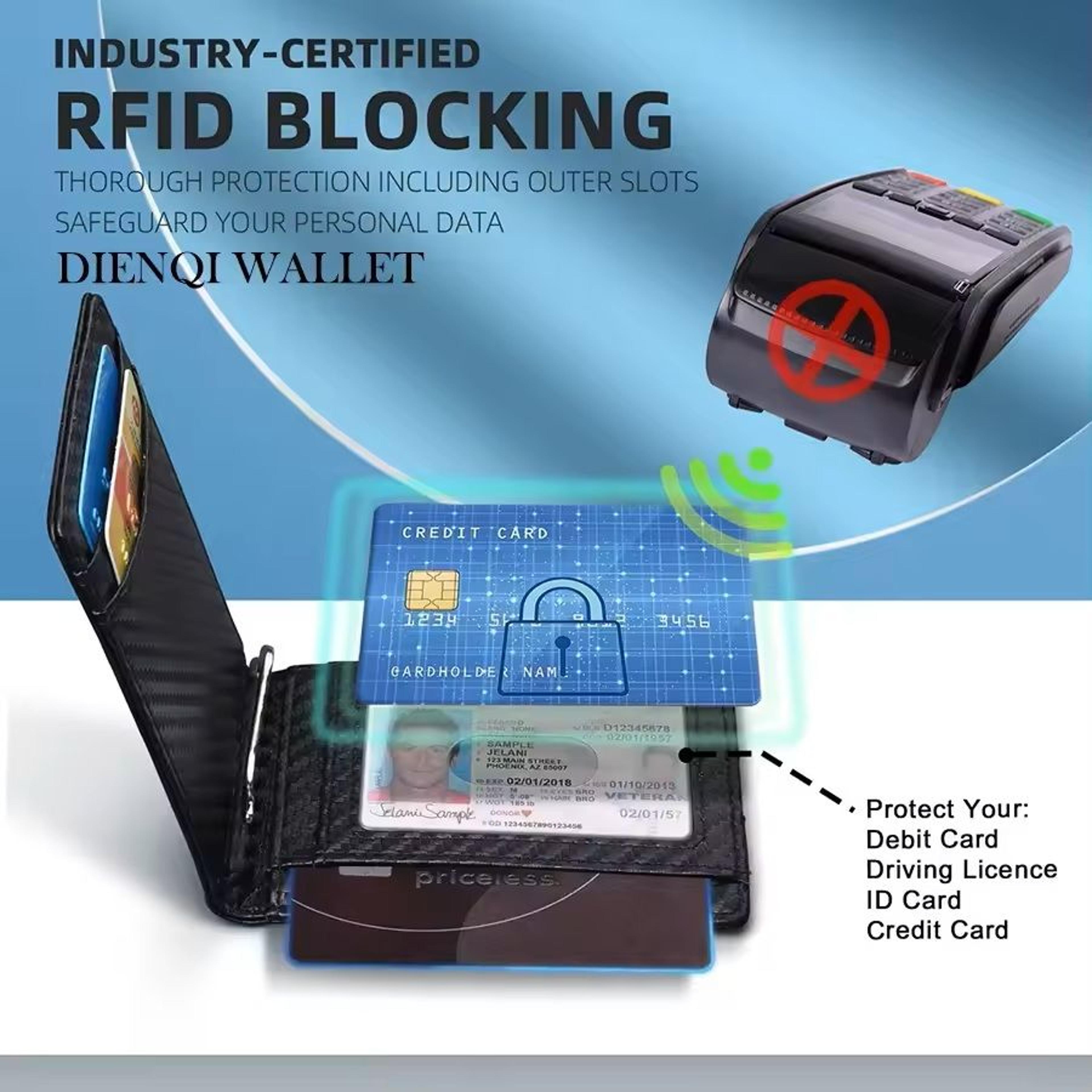 Slim RFIDBlocking Smart Wallet With Money Cli 4