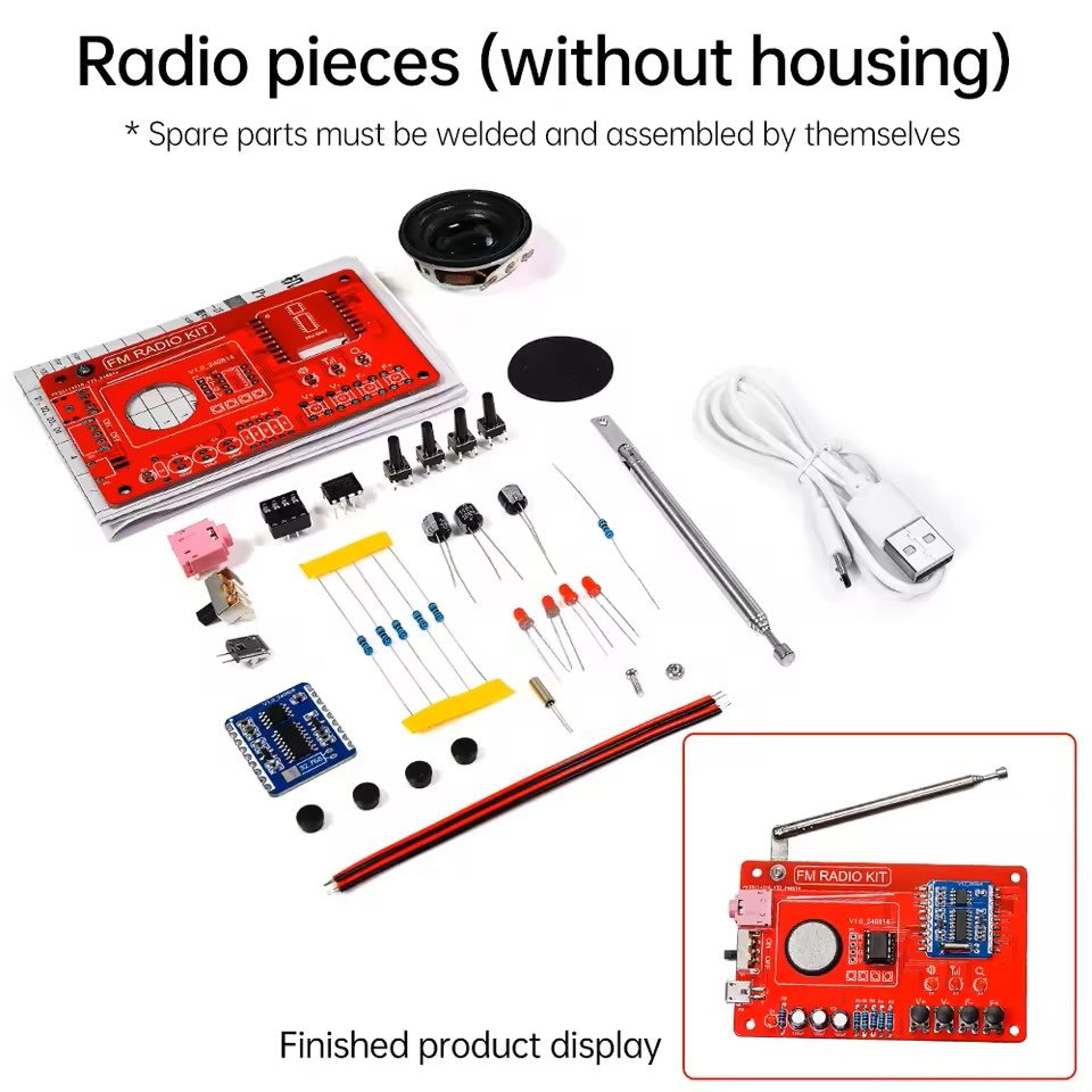 DIY RDA5807 FM Radio Electronic Kit With Digital Display 4
