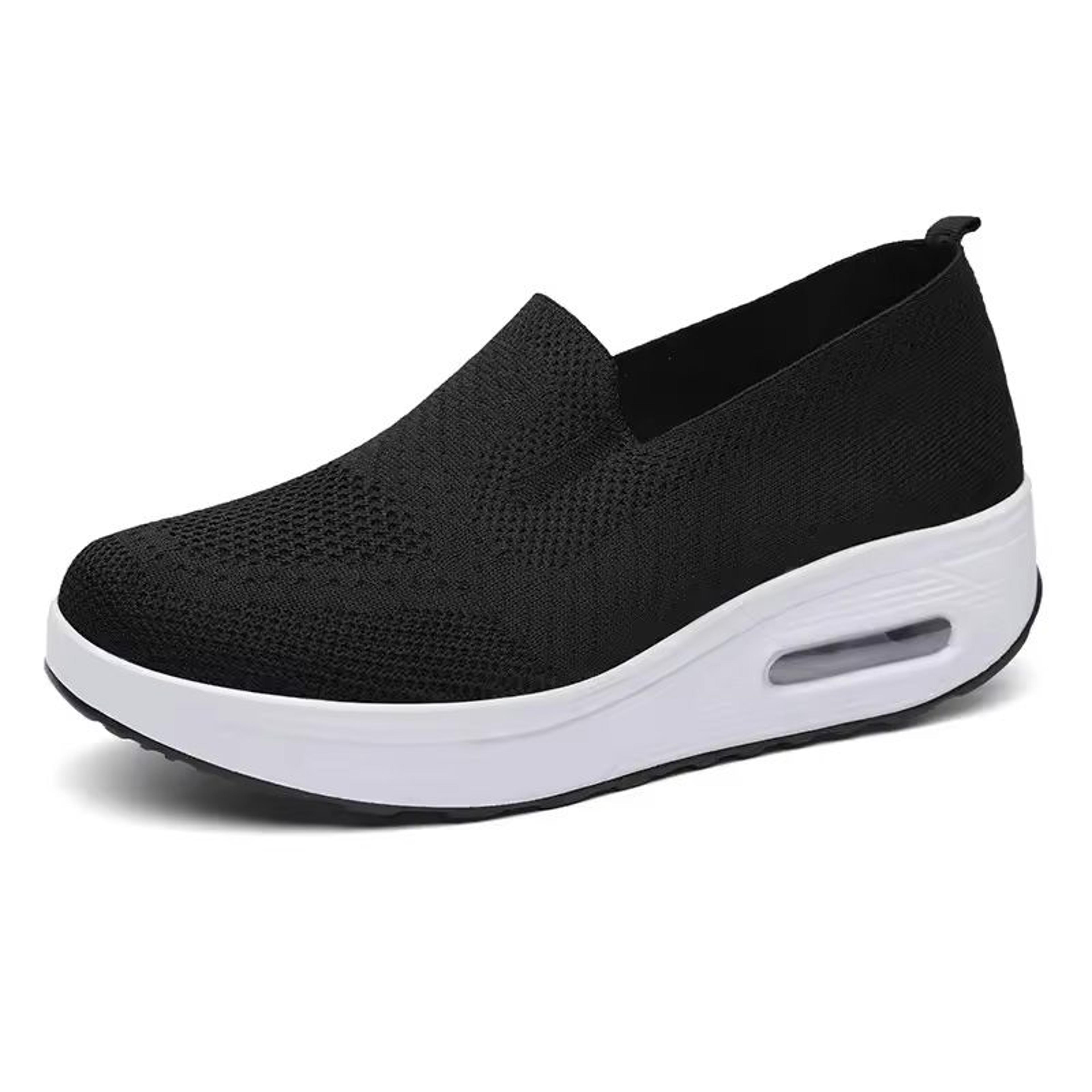 Womens Mesh Platform Loafers With HeightBoosting Sole 8