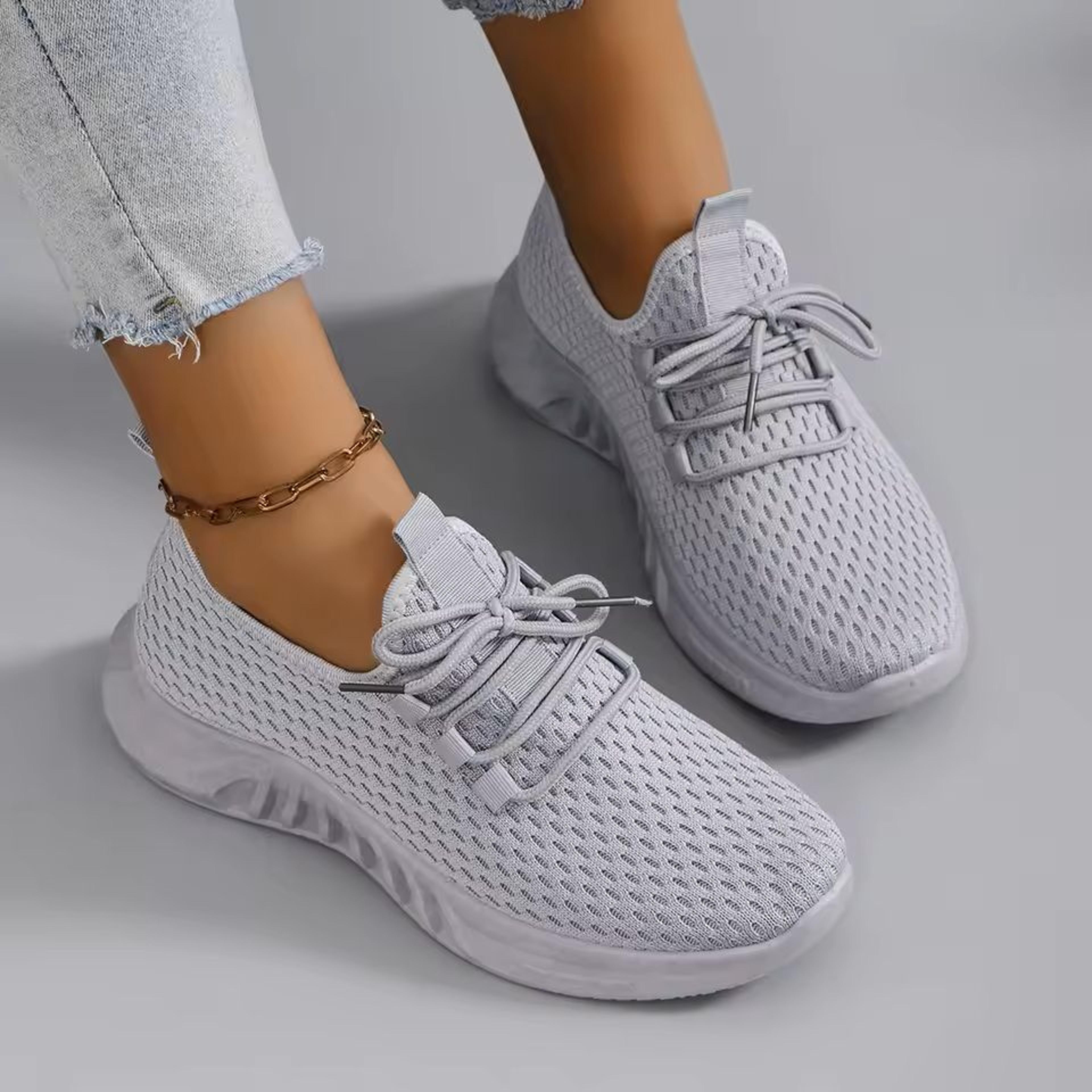 Womens Breathable Mesh Flat Shoes For Summer Walking And Casual Wear 8