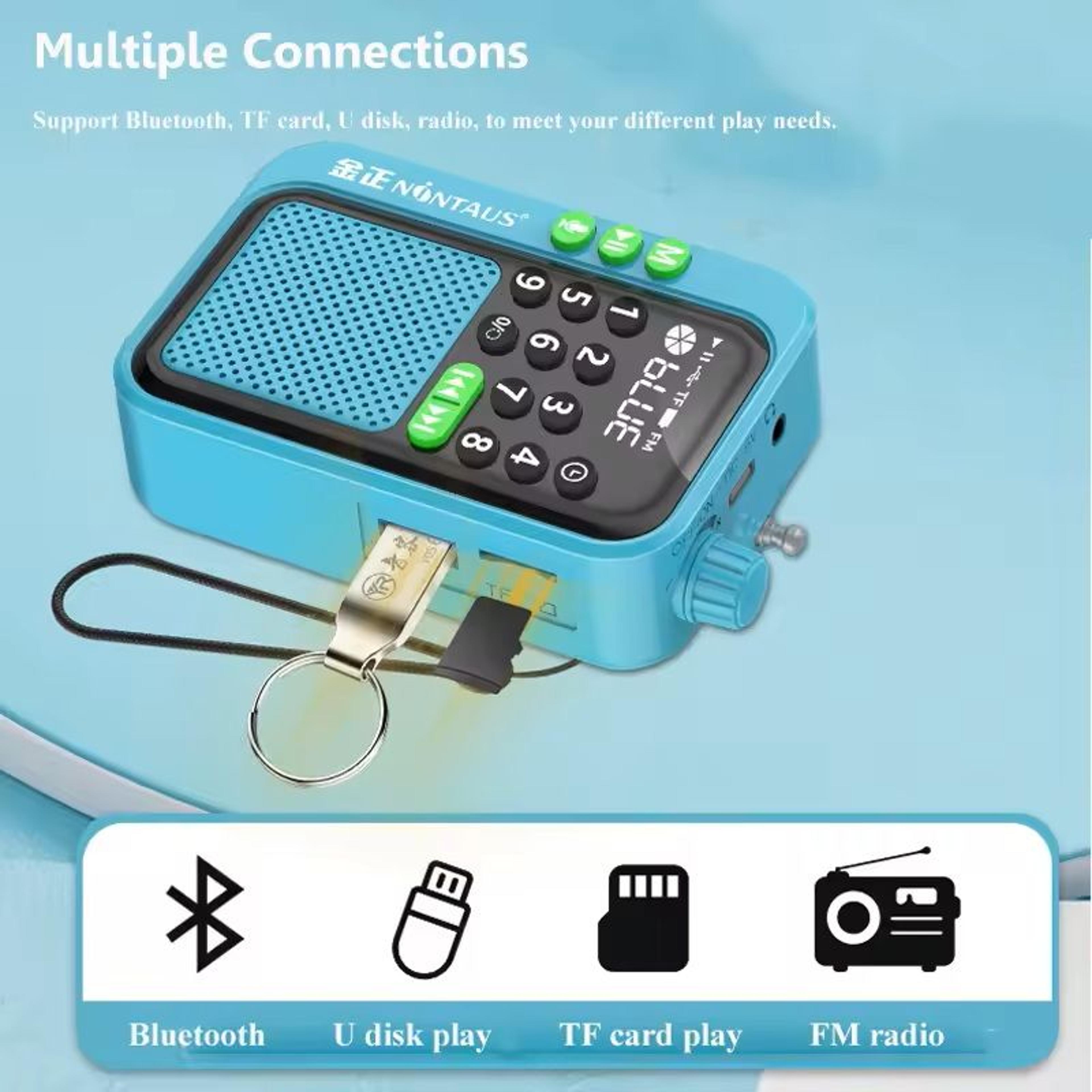 Mini Portable FM Radio Bluetooth Speaker With MP3 Player 5