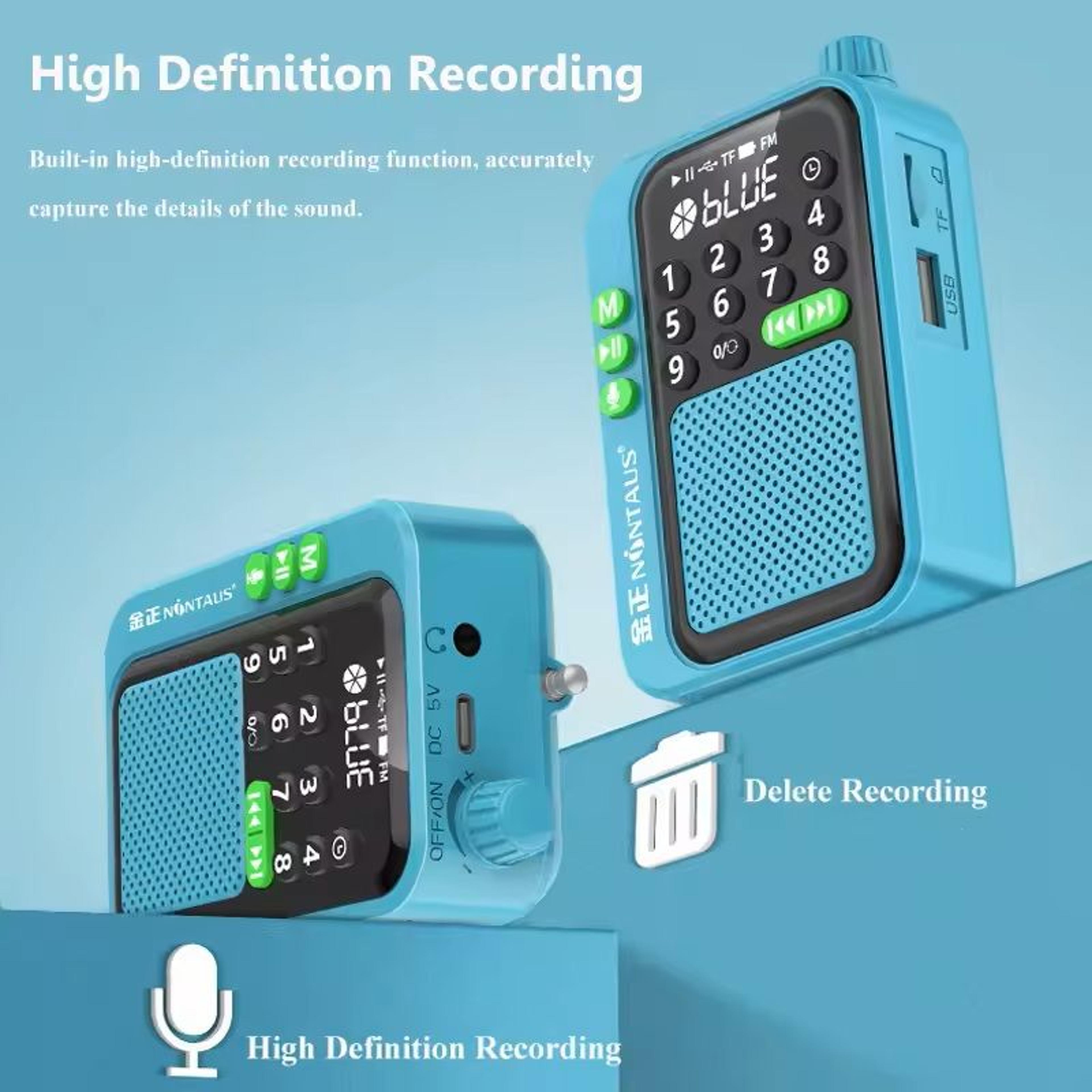 Mini Portable FM Radio Bluetooth Speaker With MP3 Player 4