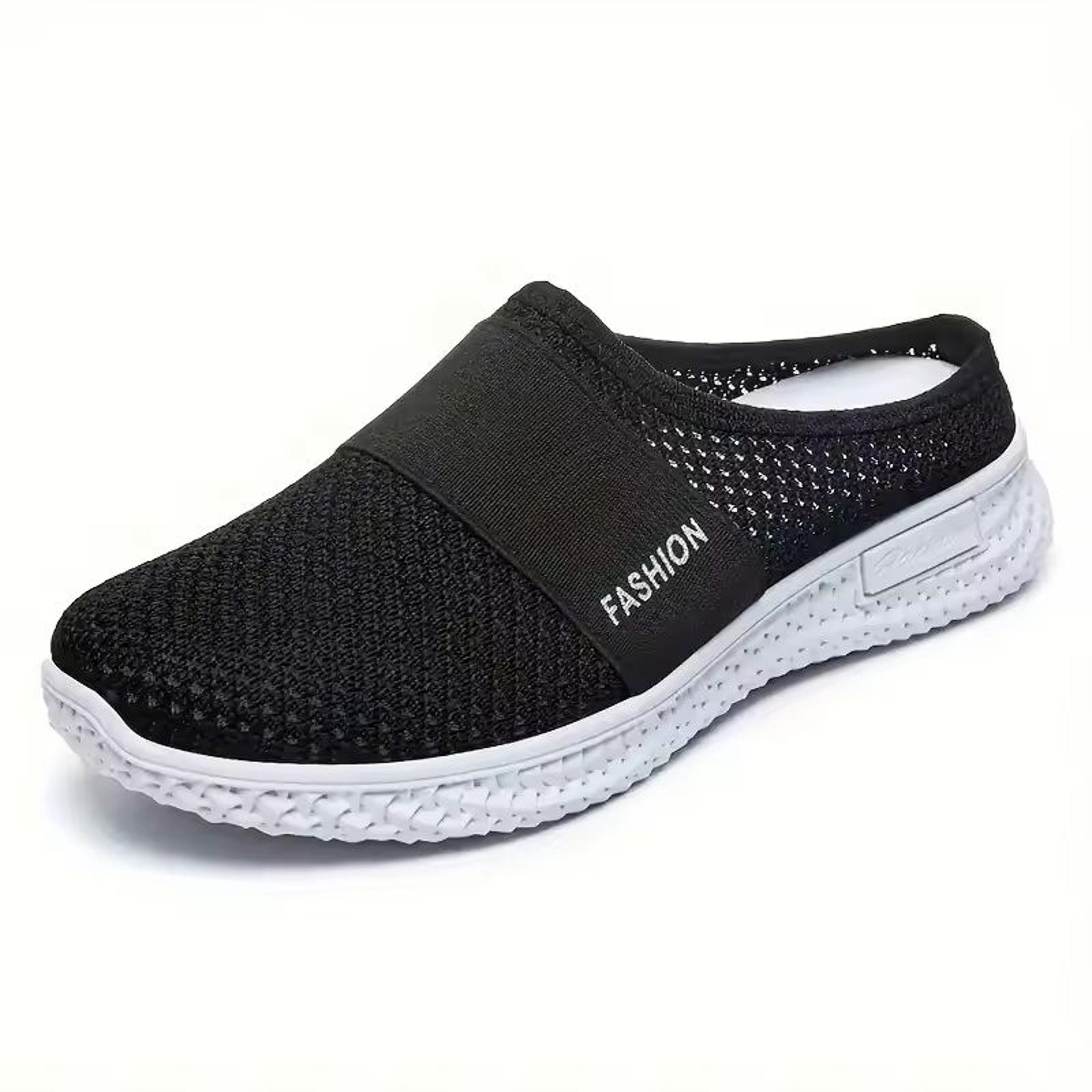 Womens Solid Color Soft Sole Platform Mules 7