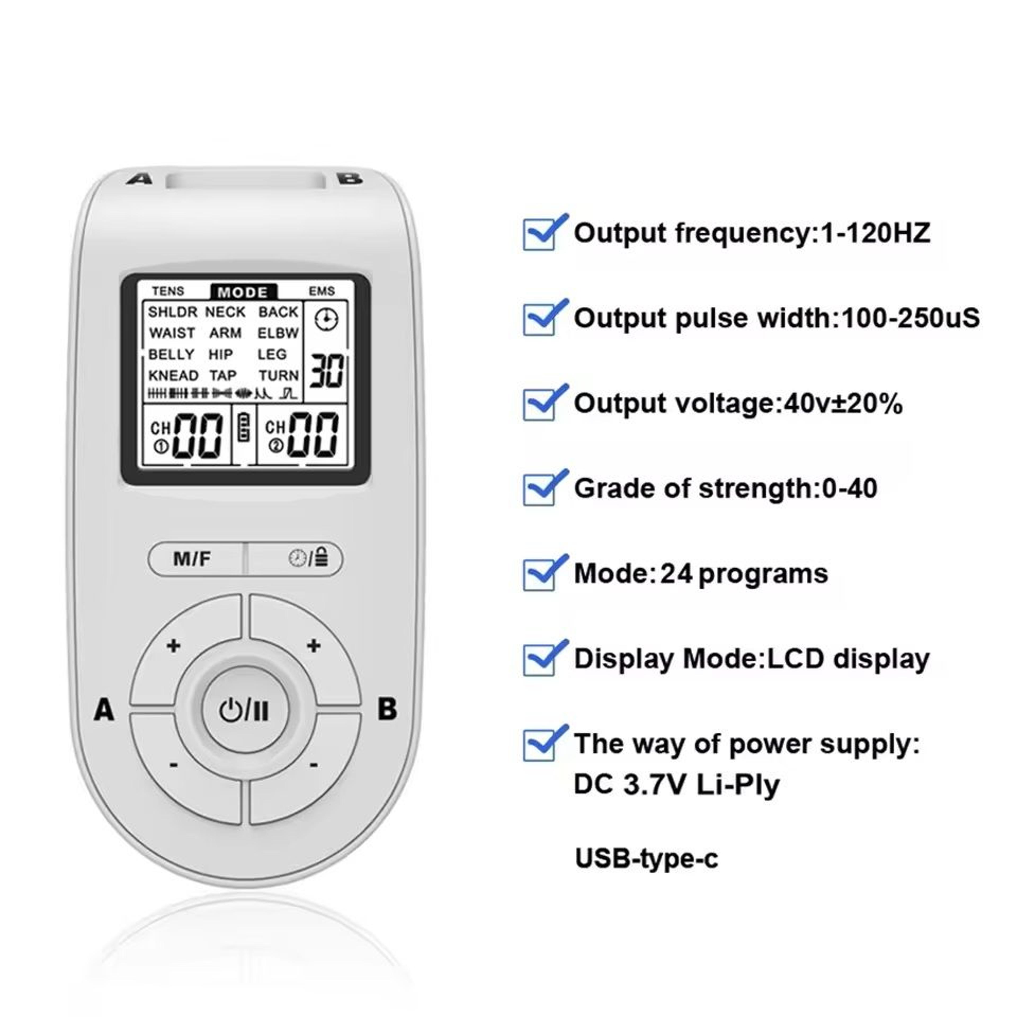 TENS EMS Physiotherapy Massager With 25 Modes And 40 Intensity Levels 3