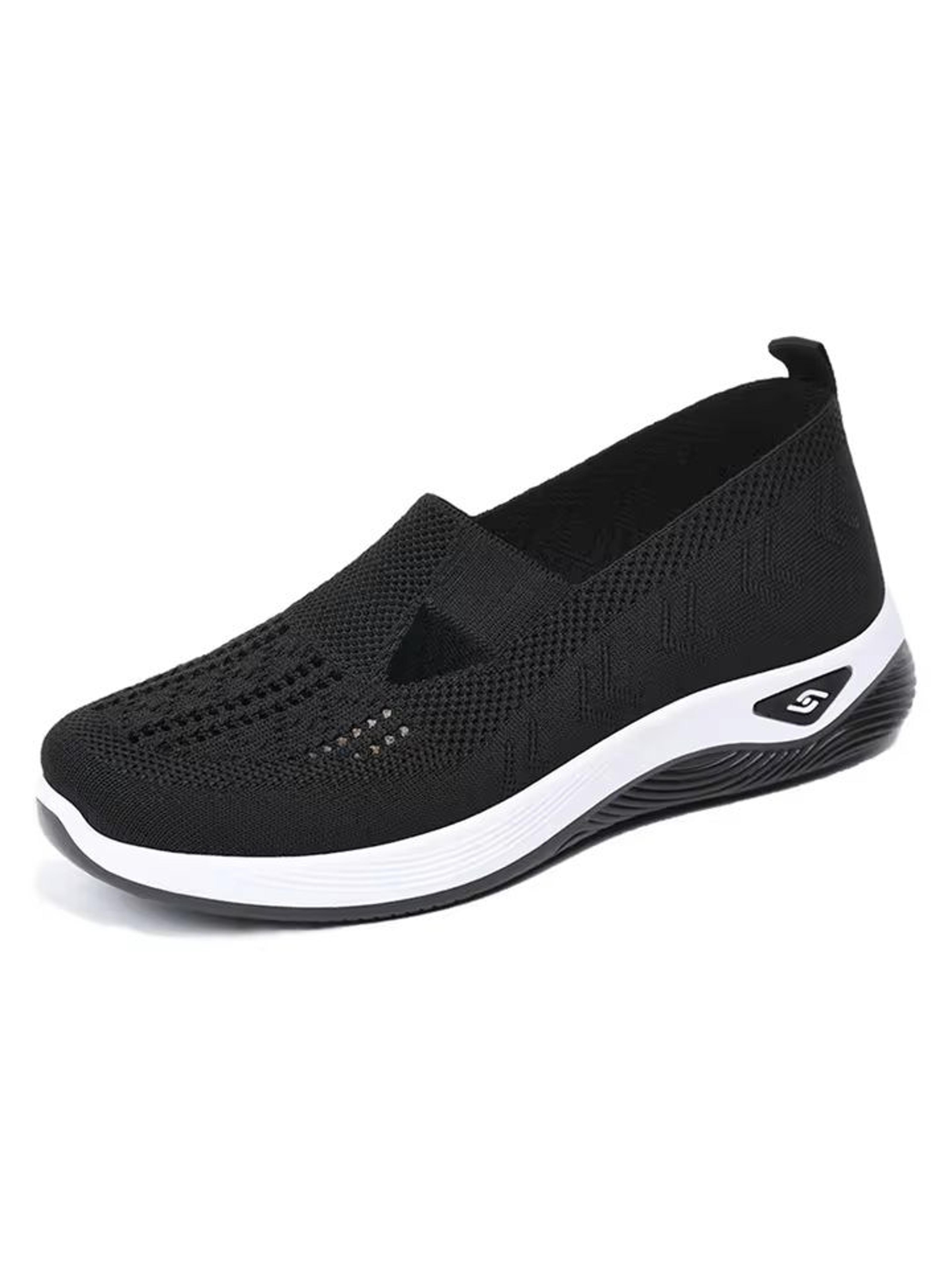 Womens Breathable Knit Sneakers Low Top Casual Shoes 7