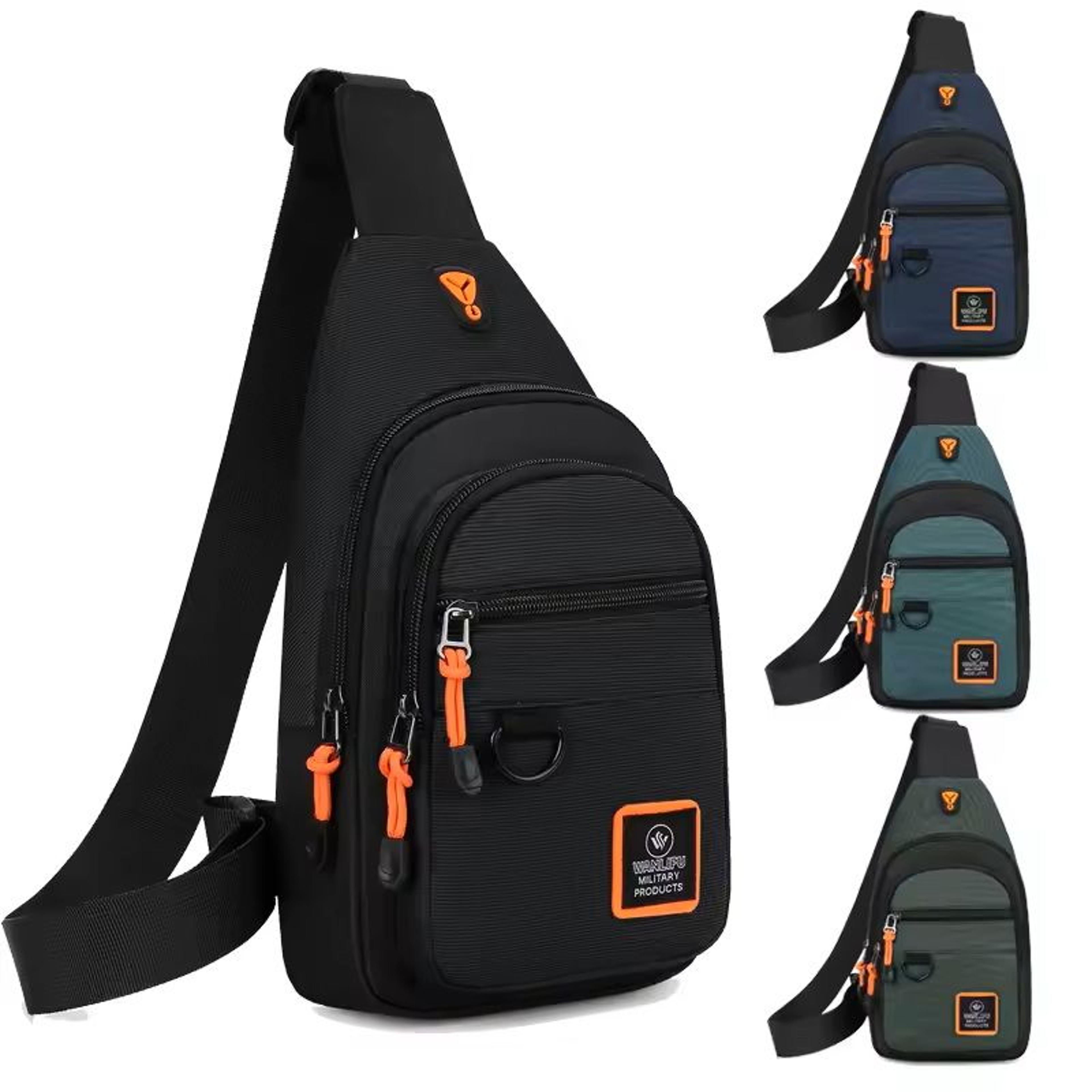 Mens Waterproof Hiking Crossbody Shoulder Chest Bag 0