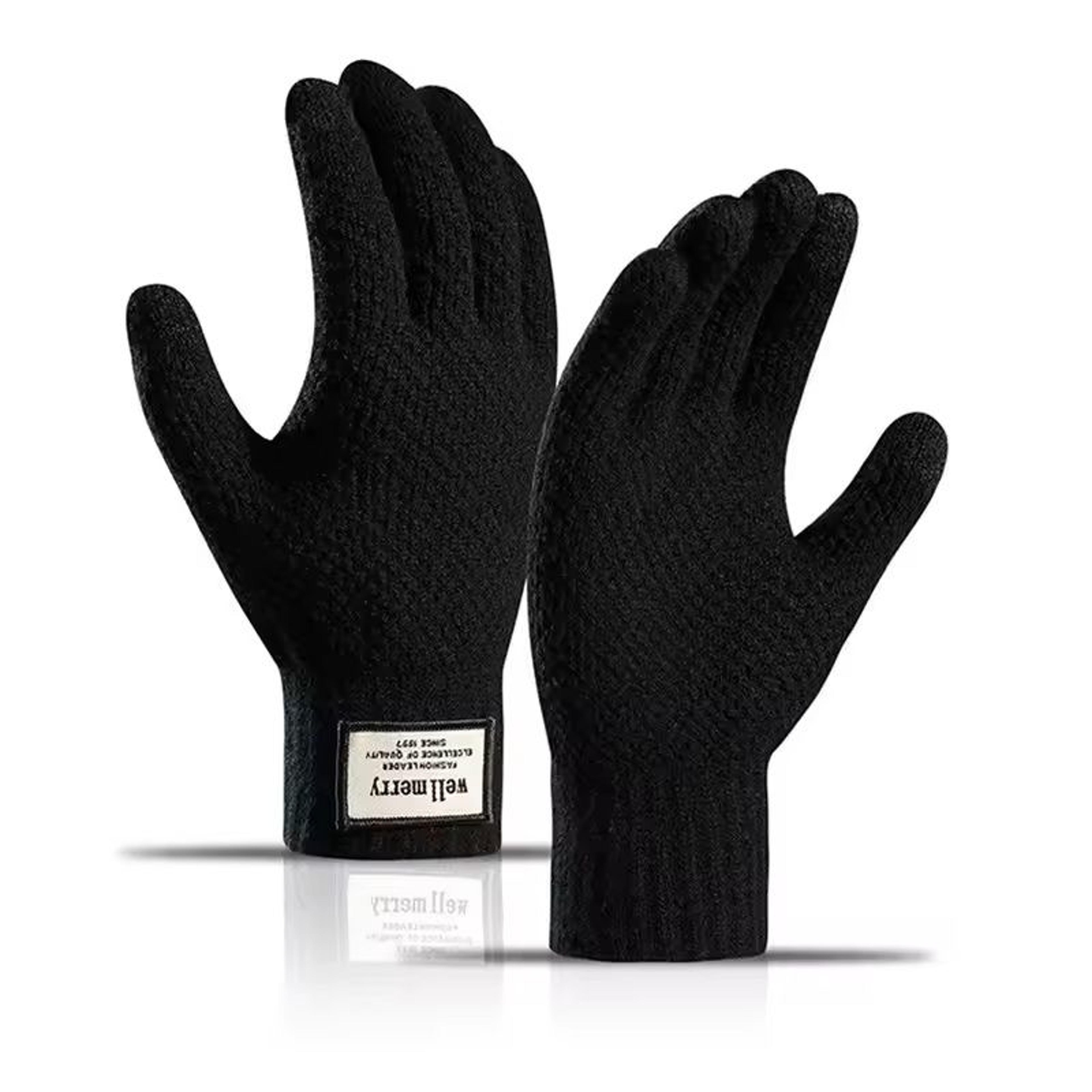 Mens Knitted Touchscreen Gloves Warm Wool Cashmere Mittens 7