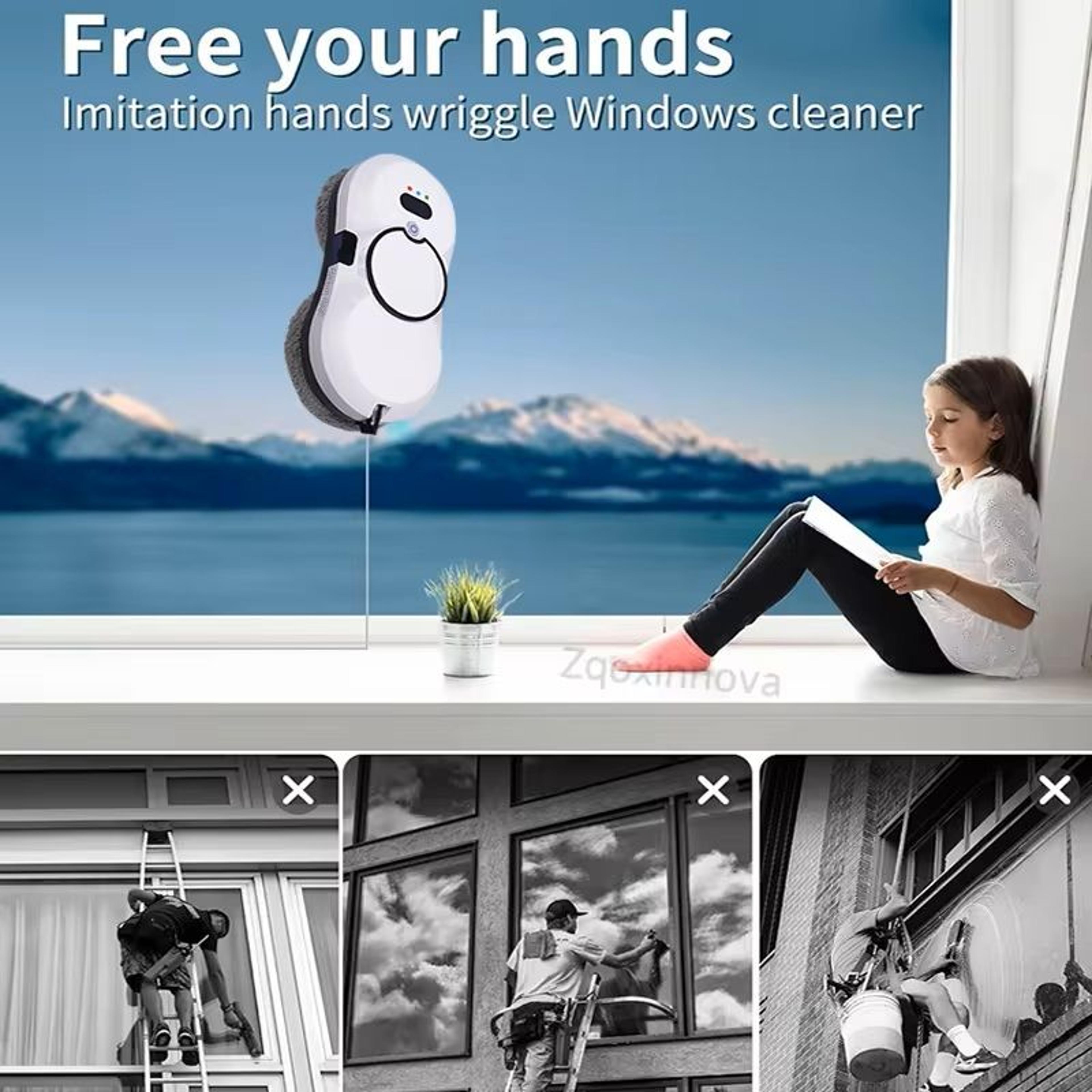Robot Window Washer Smart Glass Cleaning Vacuum With UPS Power 4
