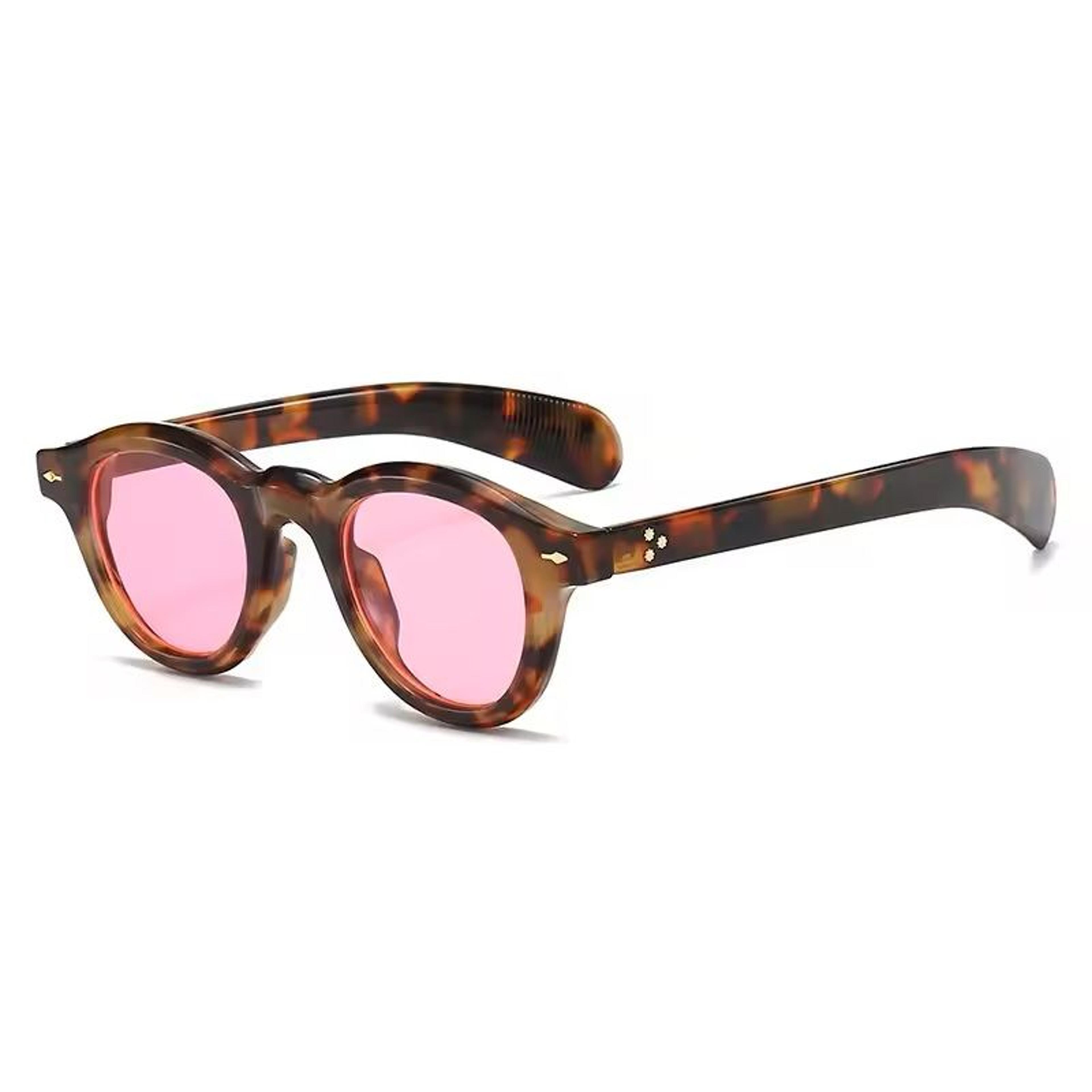 Small Round Retro Sunglasses UV400 Clear Lens Punk Style 6