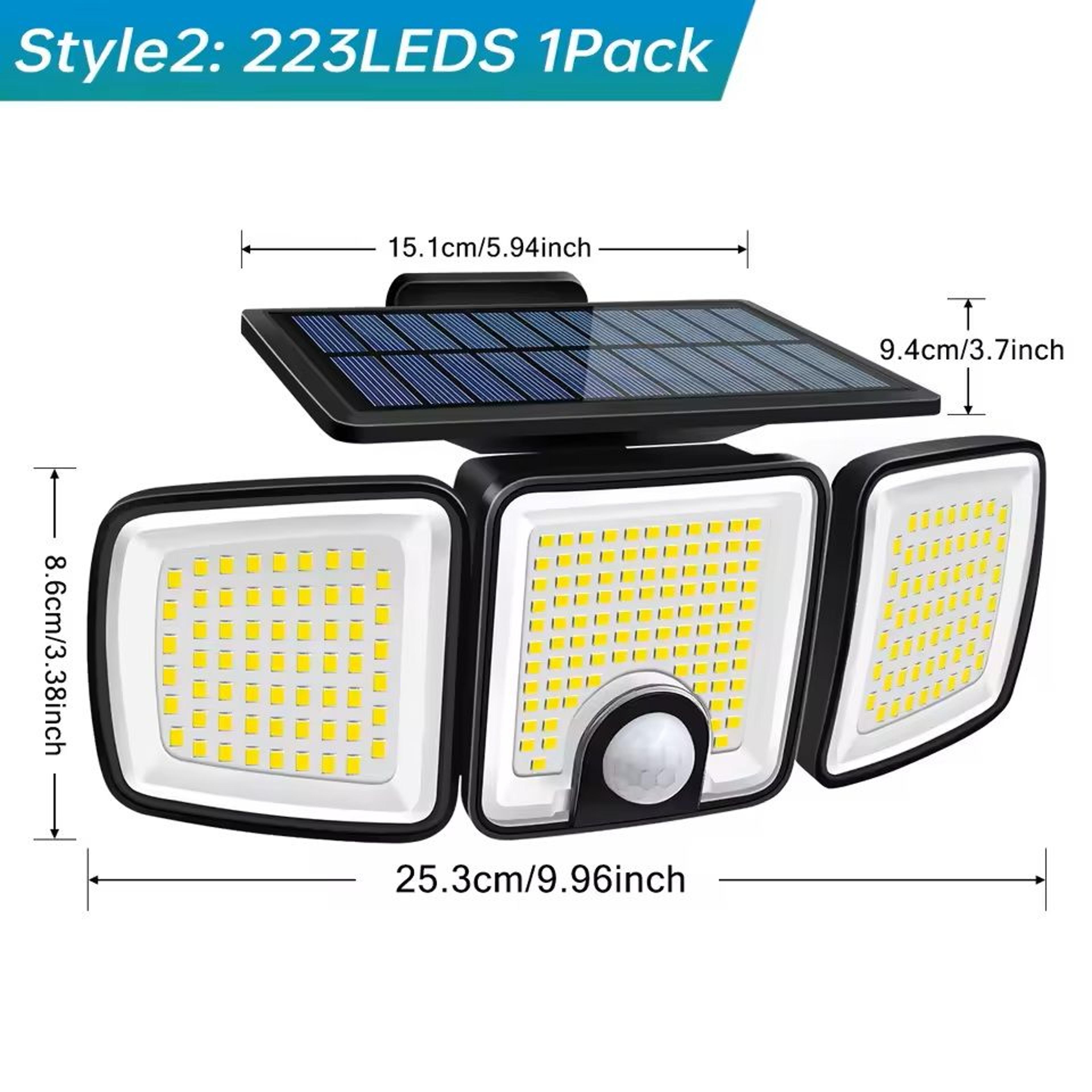 Solar Motion Sensor Outdoor Light With Adjustable Heads 7