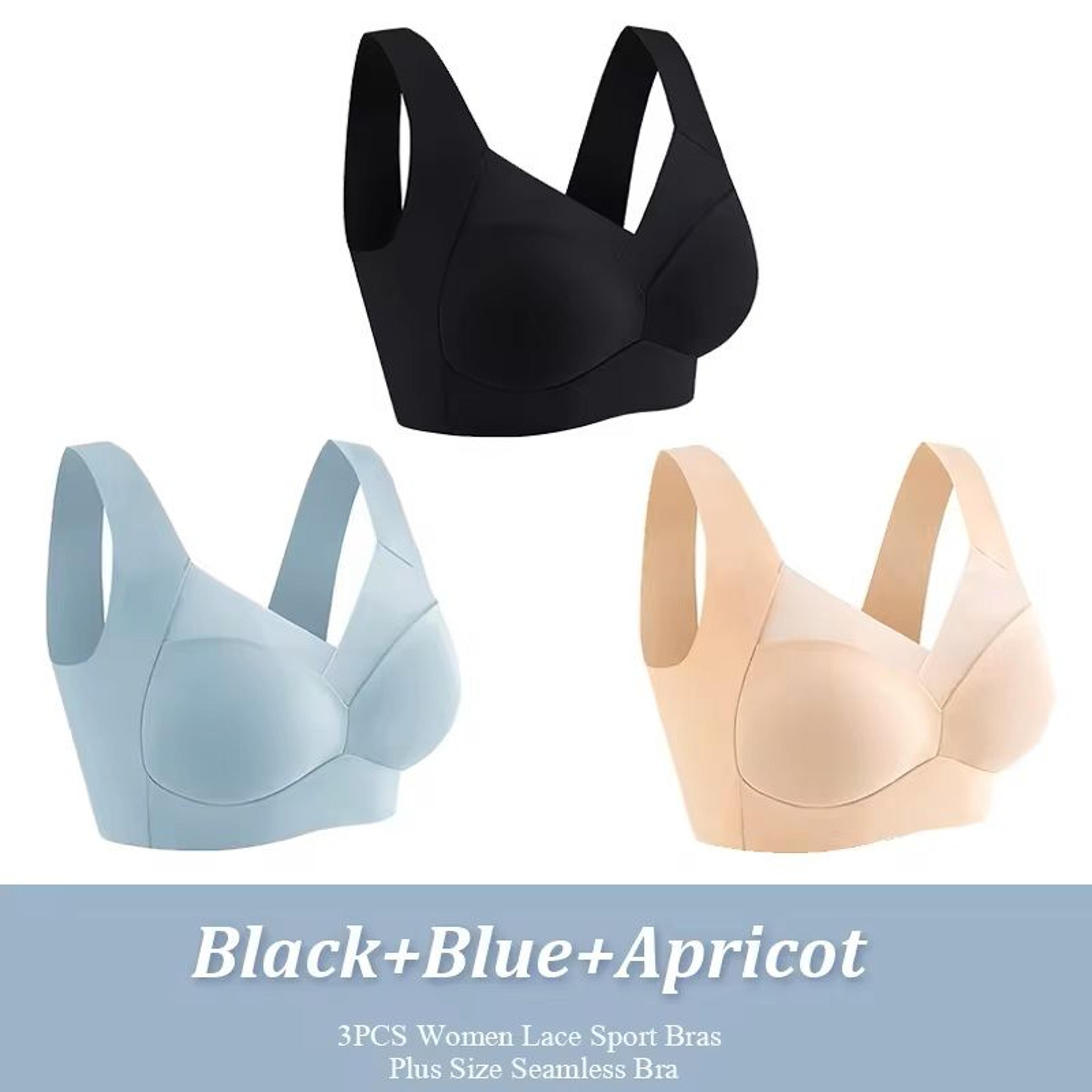 3 Pack Plus Size Seamless Lace Sports Bras 10